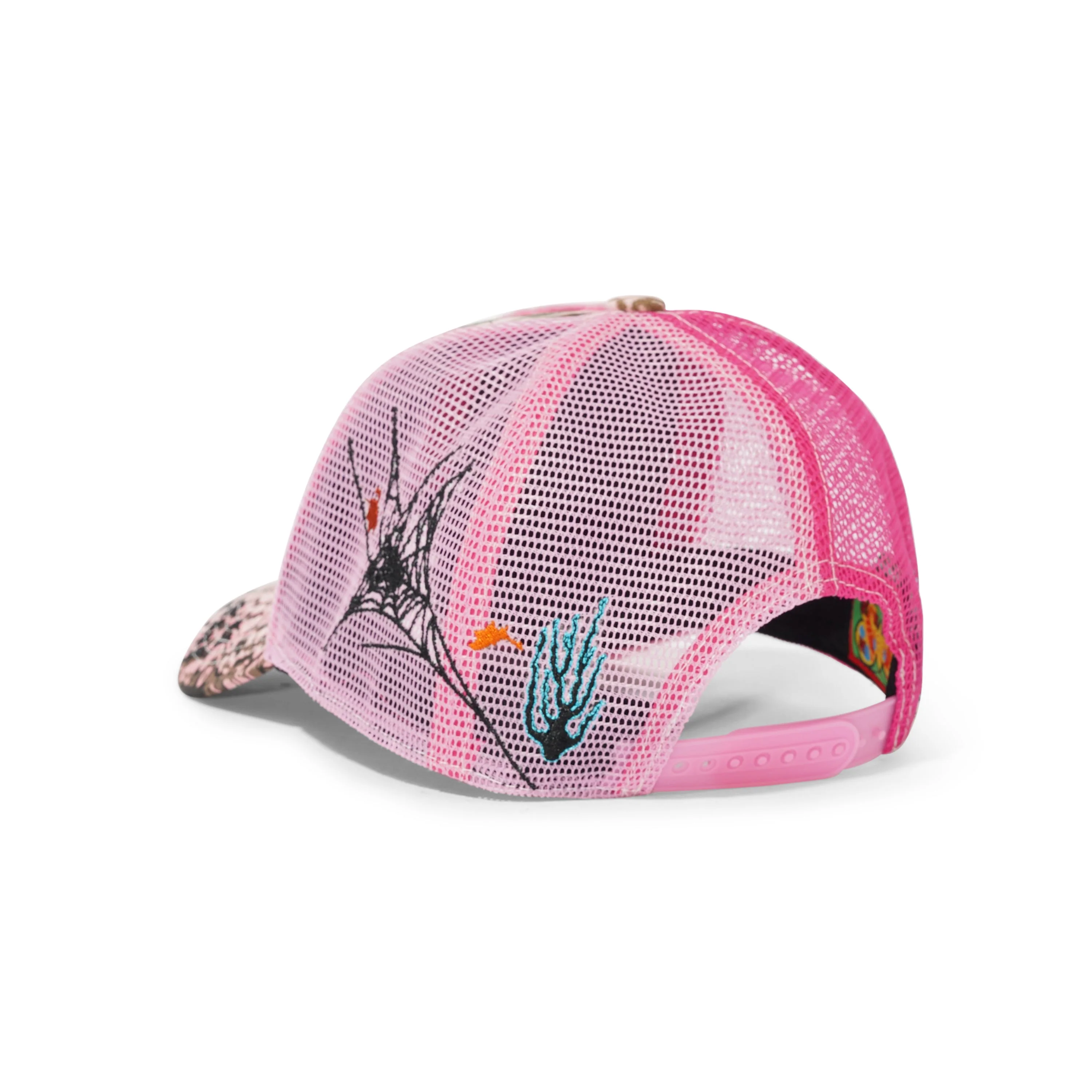 Biyu Trucker Hat, Pink Plush / Pink Camo - Image 2