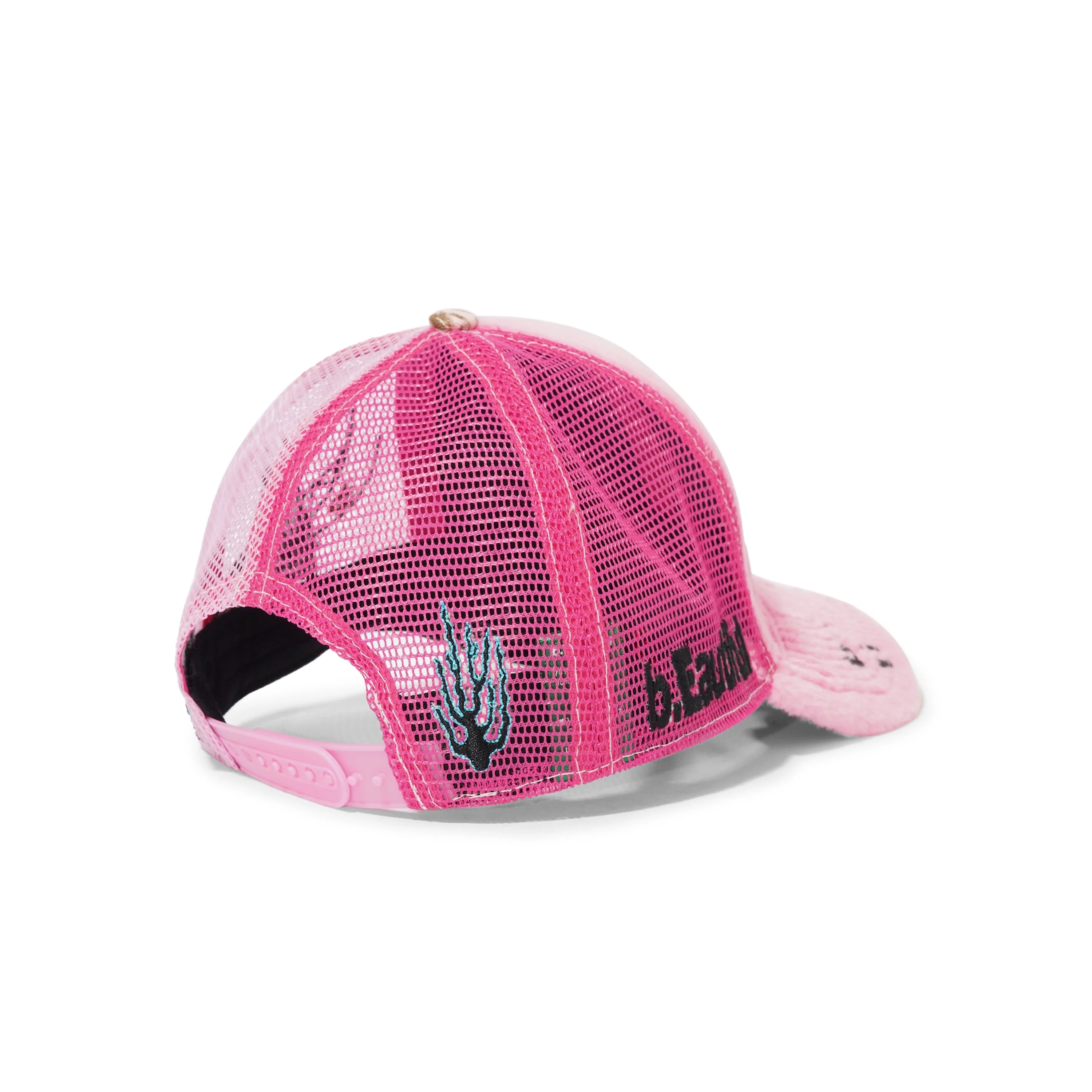 Biyu Trucker Hat, Pink Plush / Pink Camo - Image 3