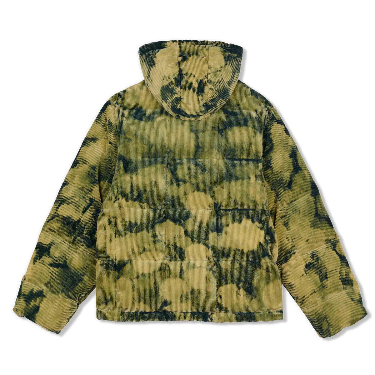 Bleach Dyed Dimension Puffer Jacket, Olive - Image 3