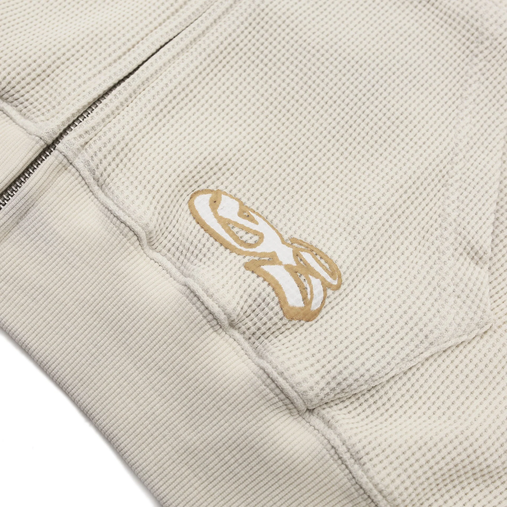 Bleached Waffle Pullover Hood, Sand - Image 2