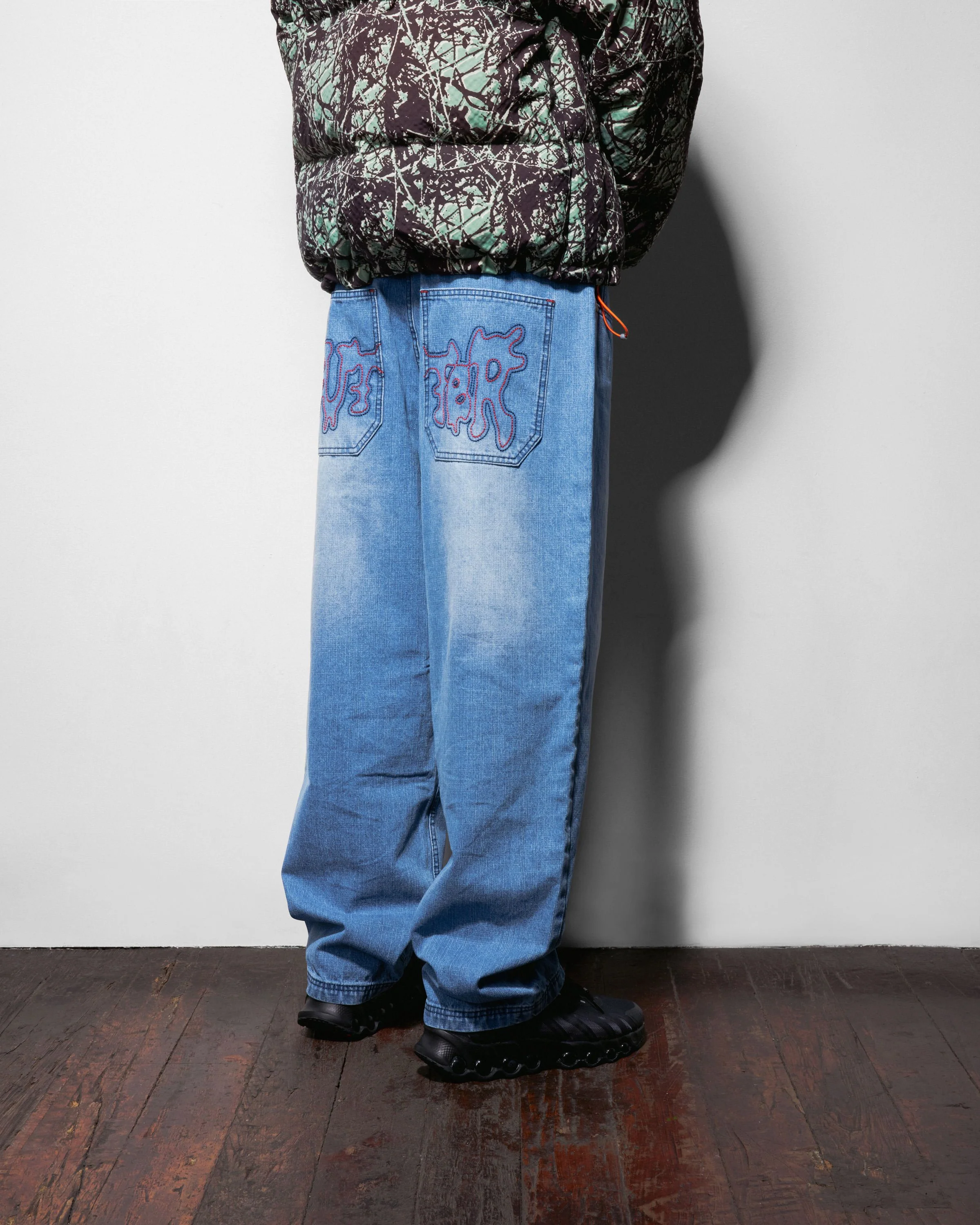 Blotch Denim Jeans, Streaky Blue - Image 8