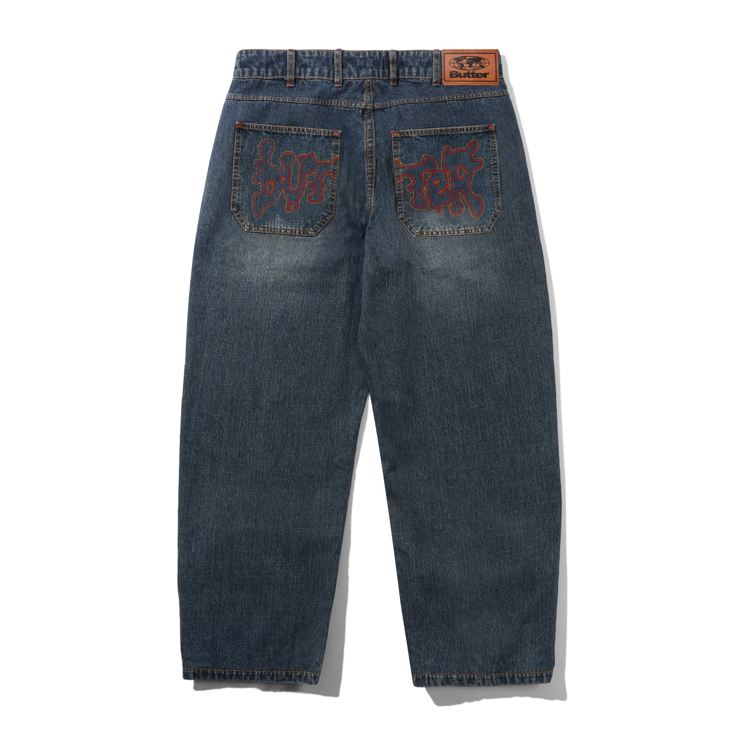 Blotch Denim Jeans, Streaky Navy - Image 2