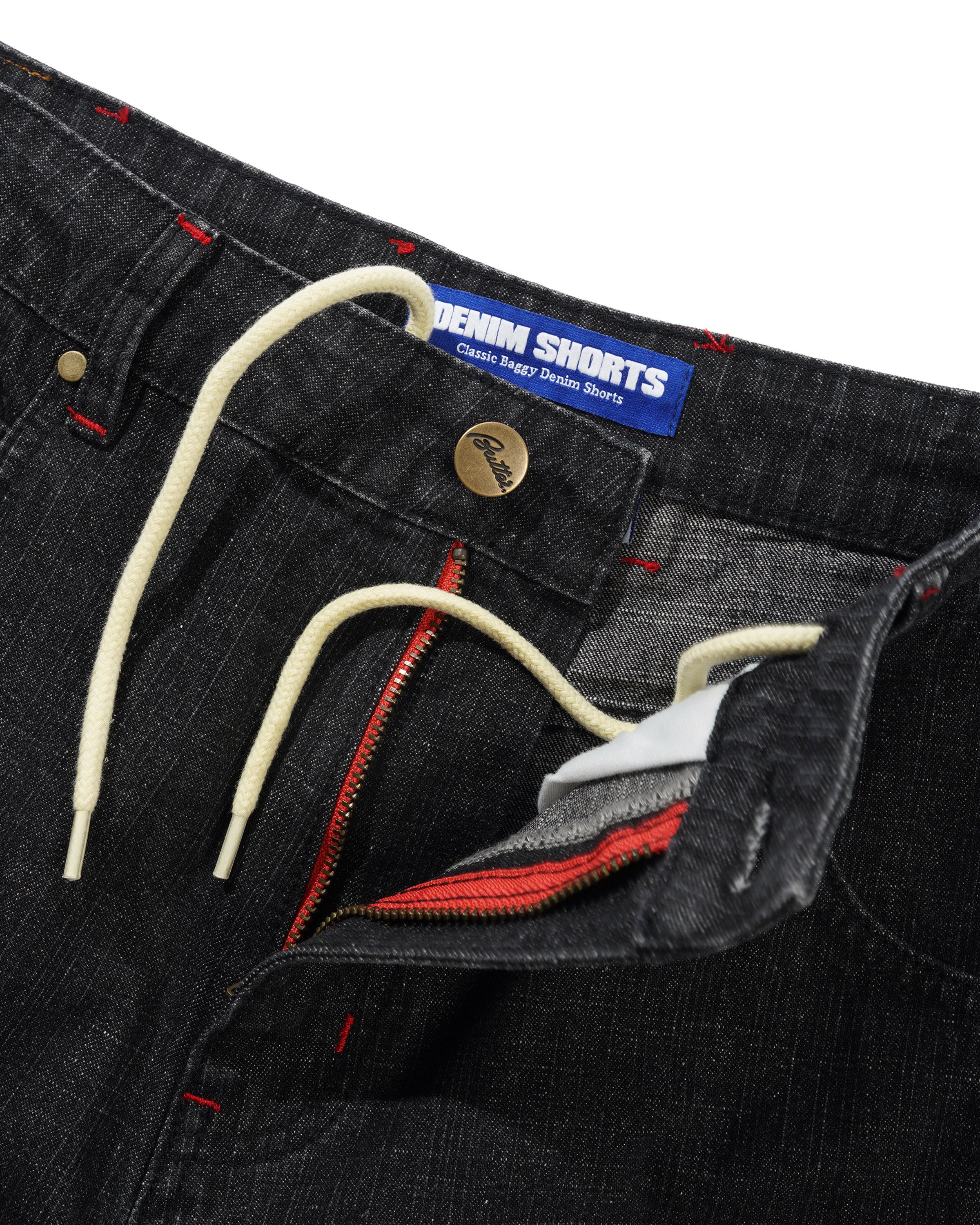 Blotch Denim Shorts, Streaky Black - Image 3