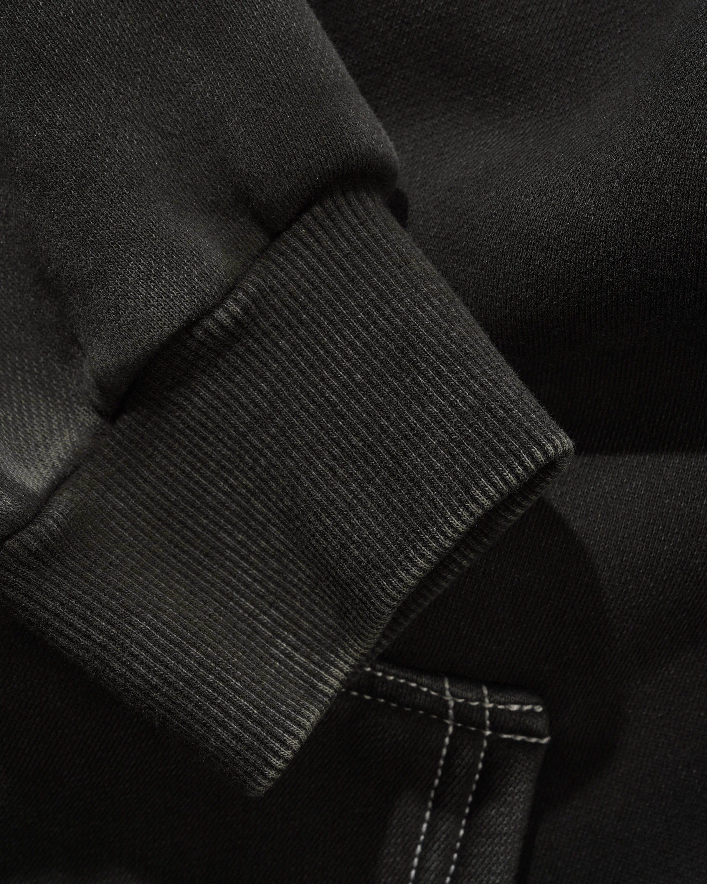 Blotch Zip-Thru Hood, Washed Black - Image 3