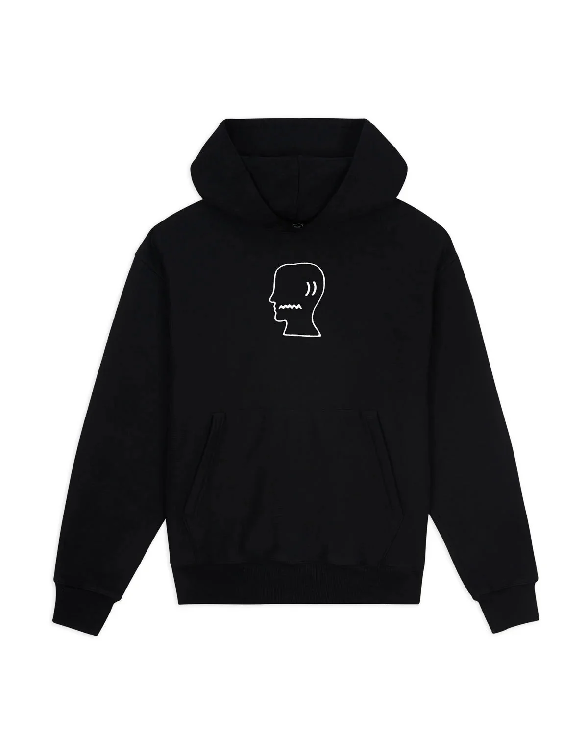 Brain Dead Logohead Pullover Hood, Black
