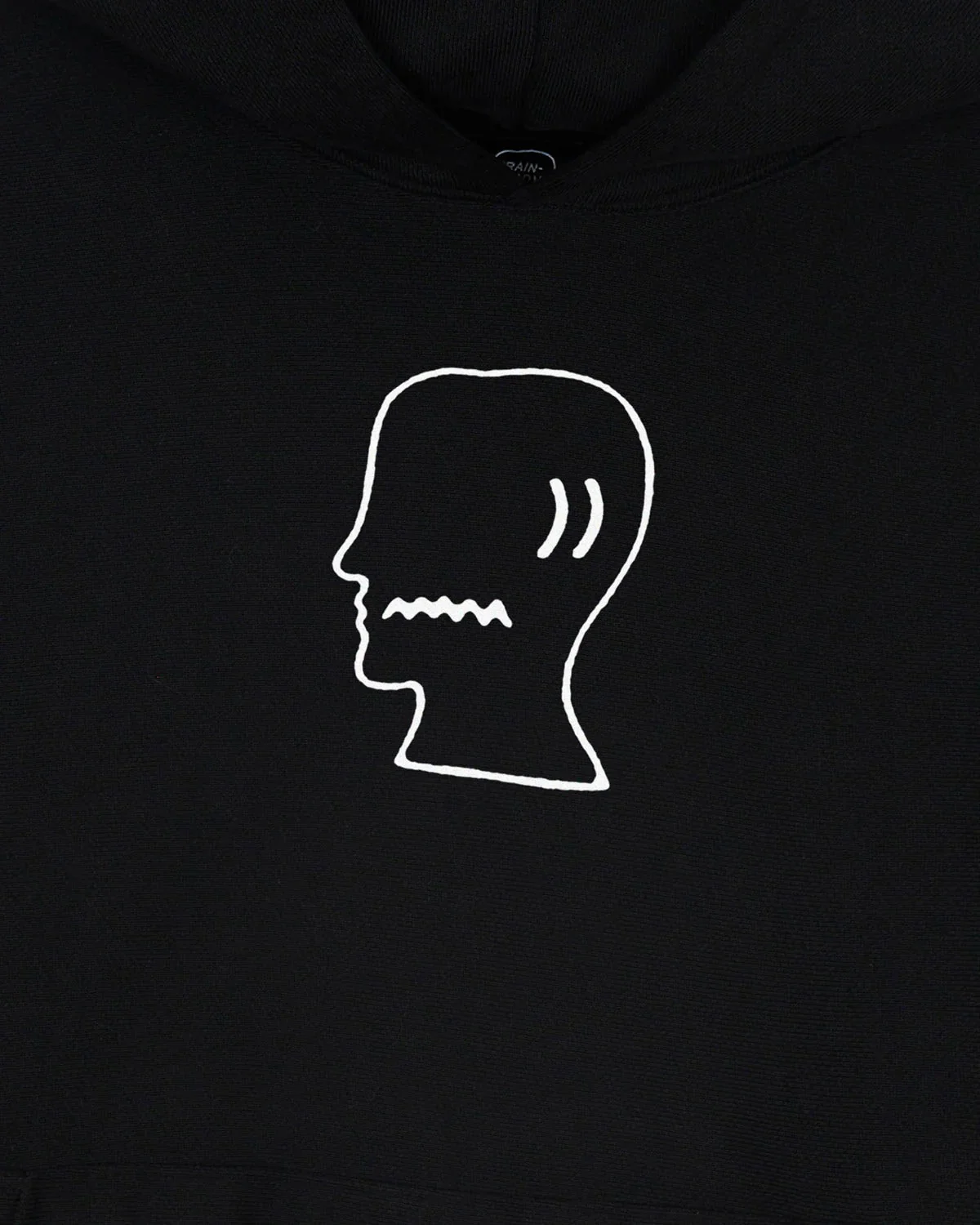 Brain Dead Logohead Pullover Hood, Black - Image 2