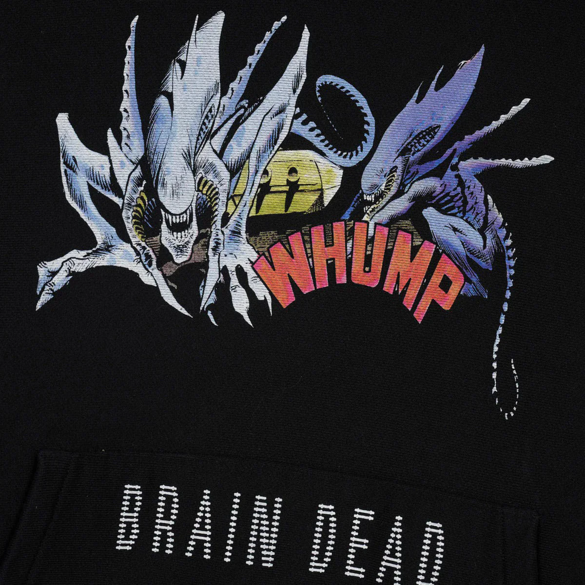 Brain Dead x Aliens Pullover Hood, Black - Image 2