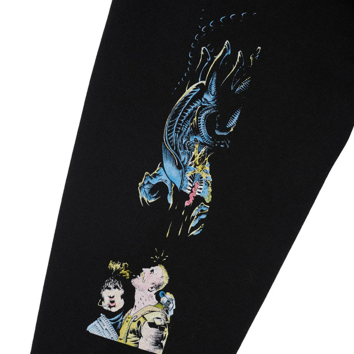 Brain Dead x Aliens Pullover Hood, Black - Image 5
