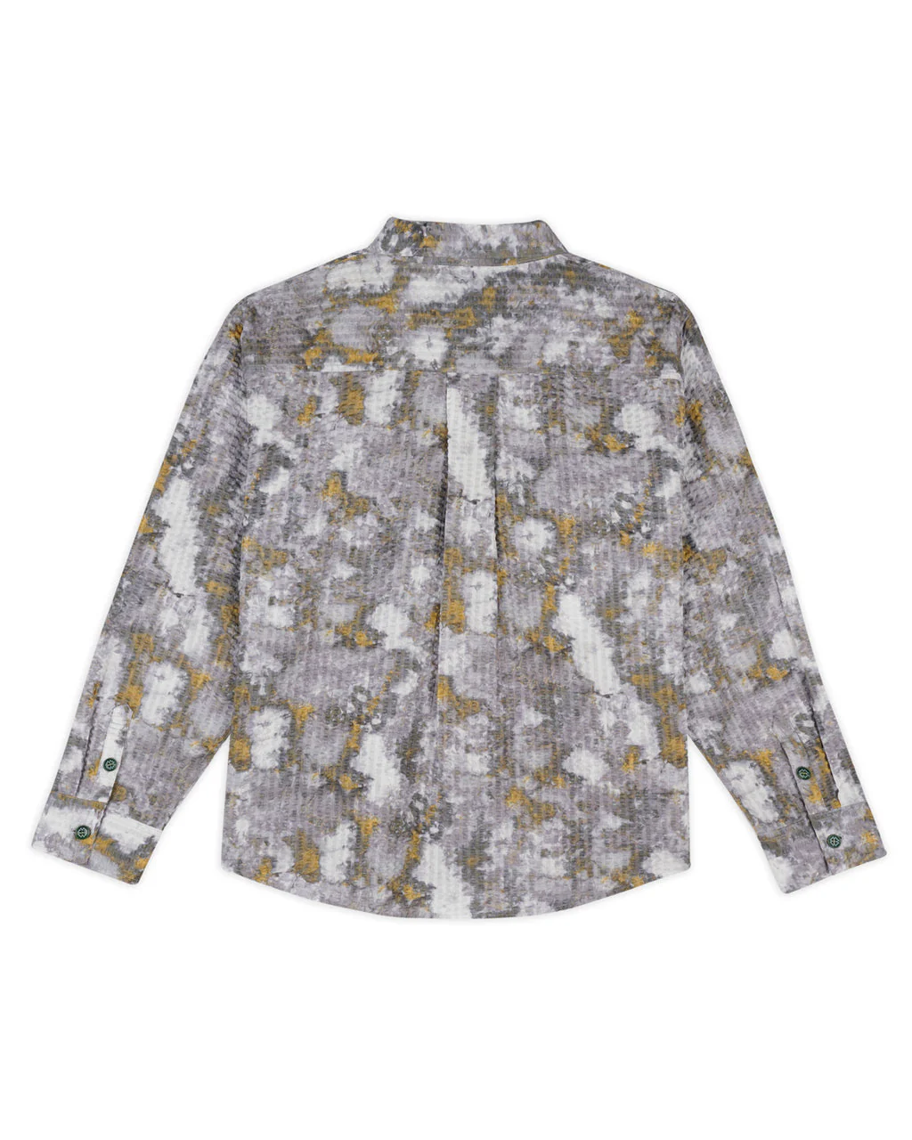 Distorted Heat Long Sleeve Button Up Shirt, Grey - Image 2