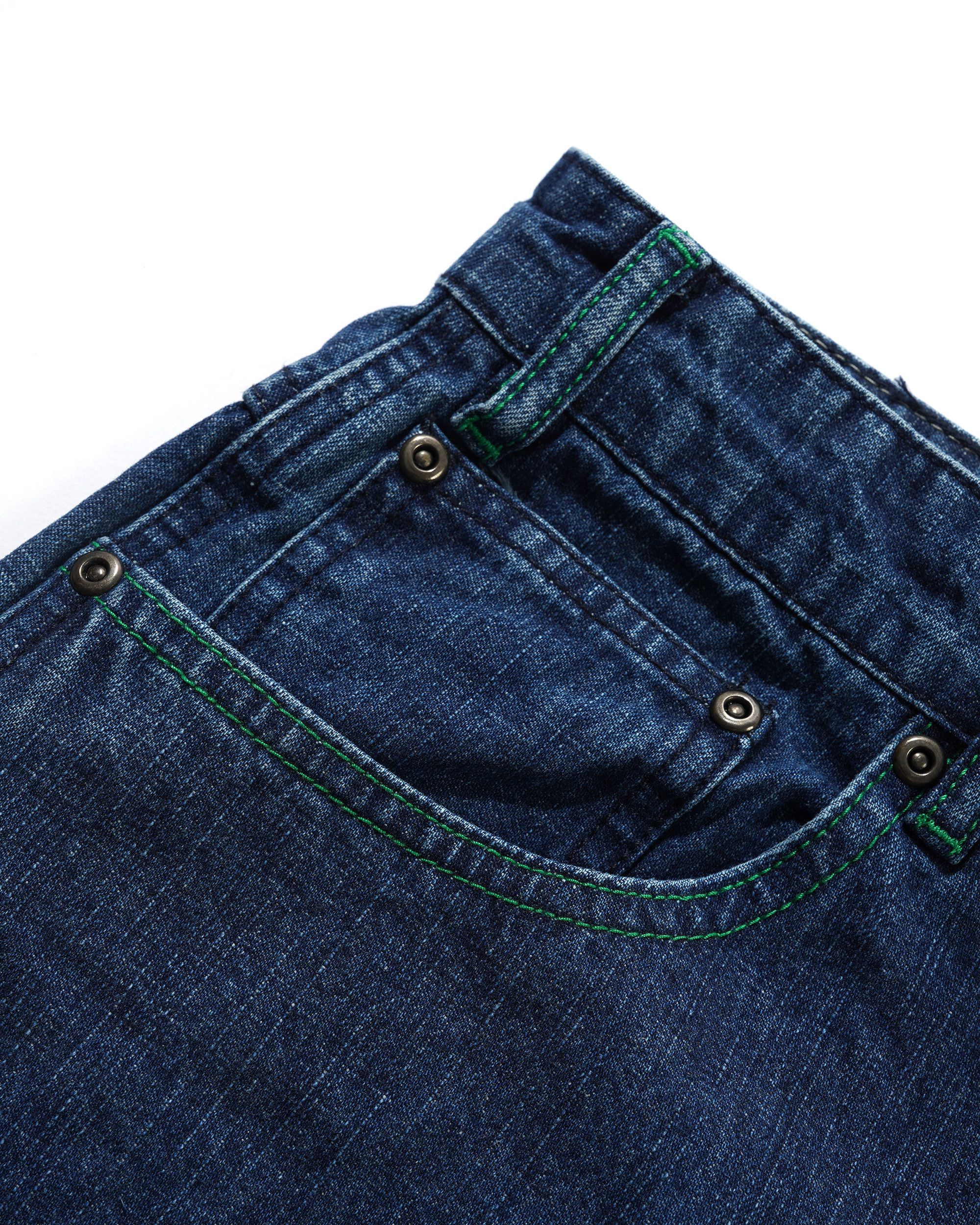 Break Denim Jeans, Washed Slub Blue - Image 7