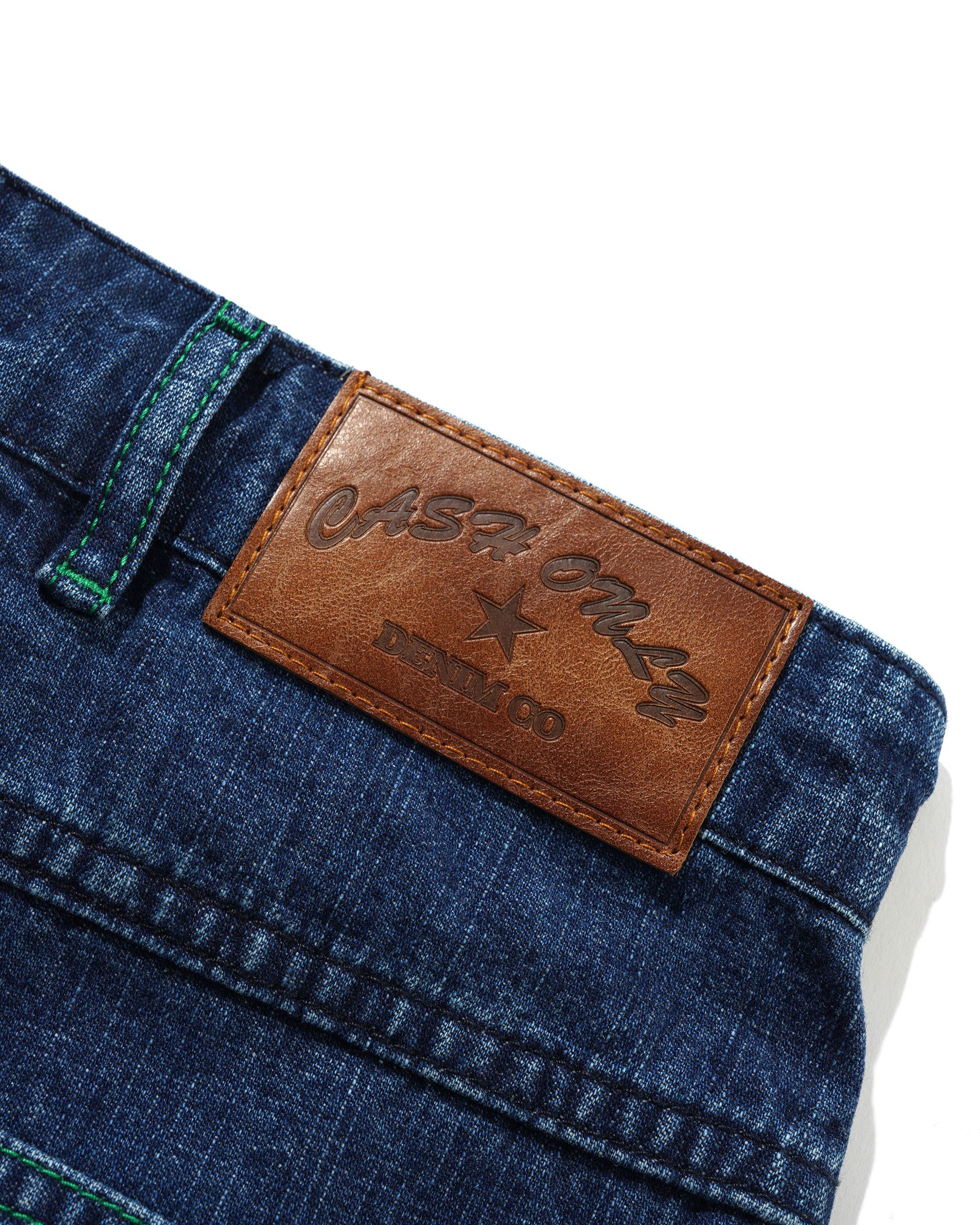 Break Denim Jeans, Washed Slub Blue - Image 9