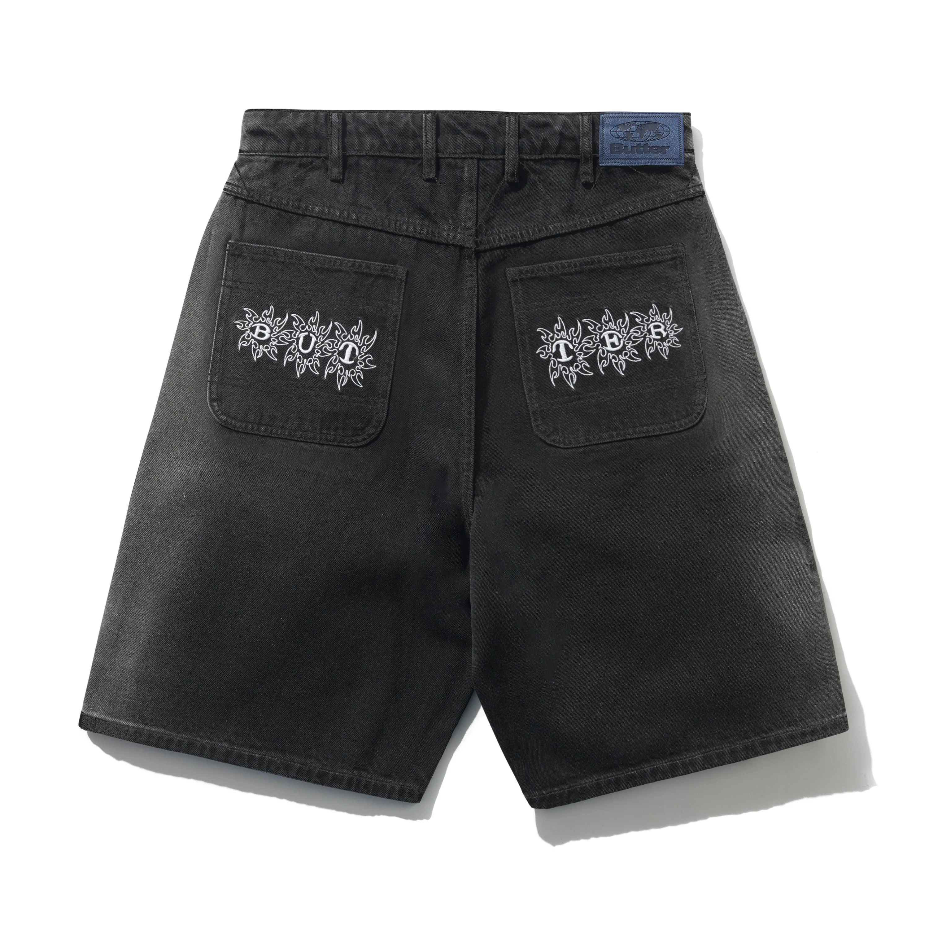 Bronco Denim Shorts, Washed Black - Image 2