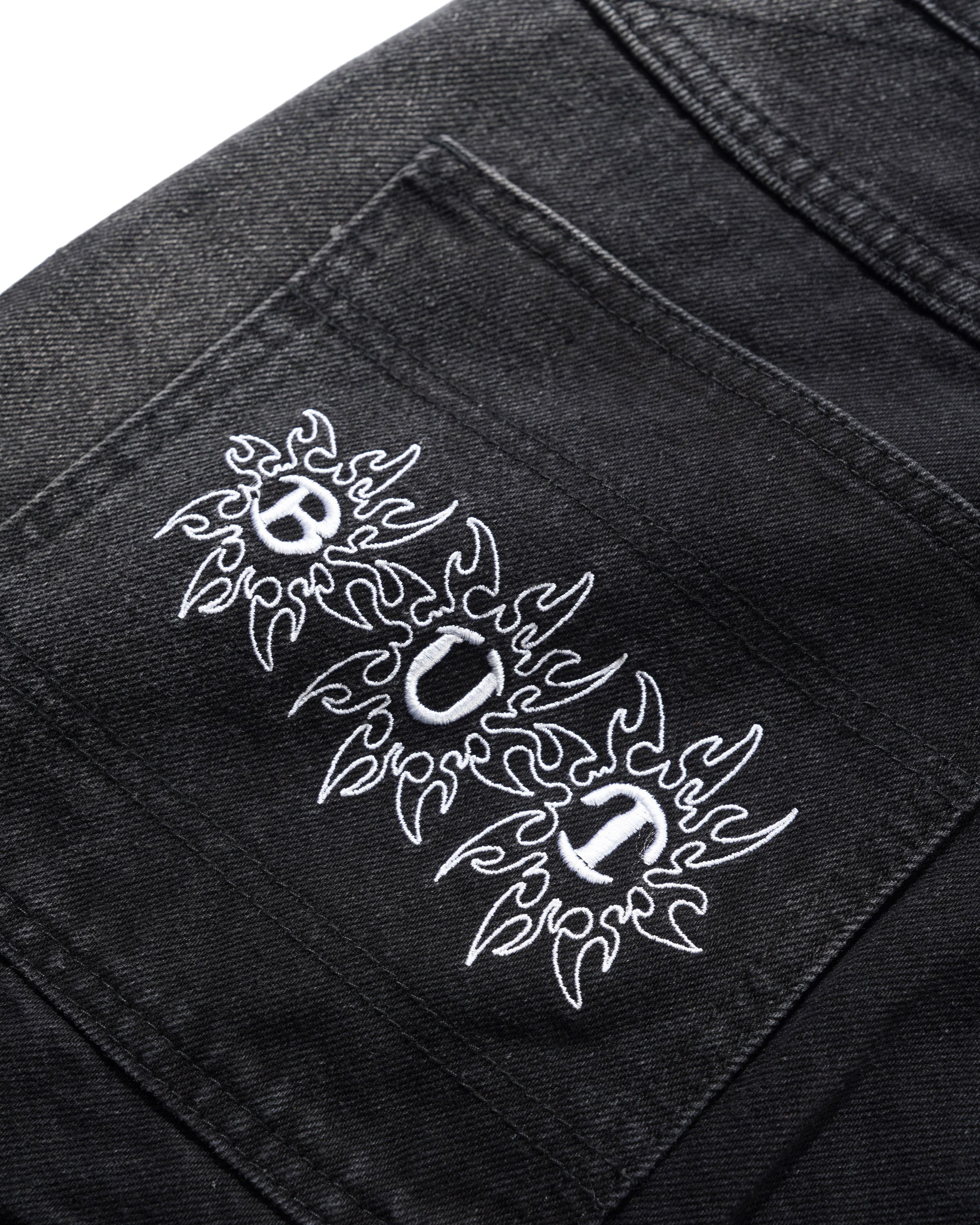 Bronco Denim Shorts, Washed Black - Image 4