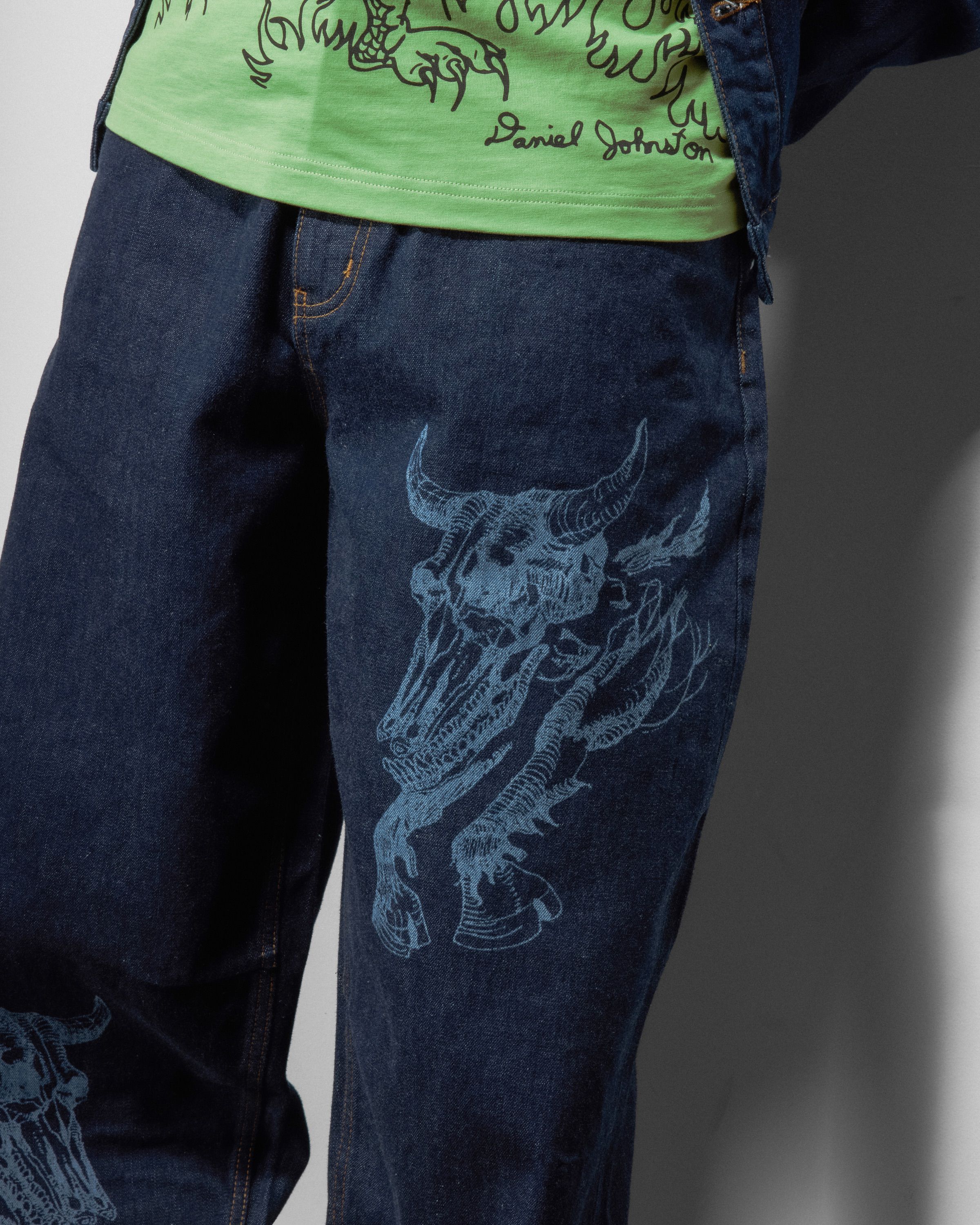 Bull Selvedge Denim Jeans, Raw Indigo - Image 3