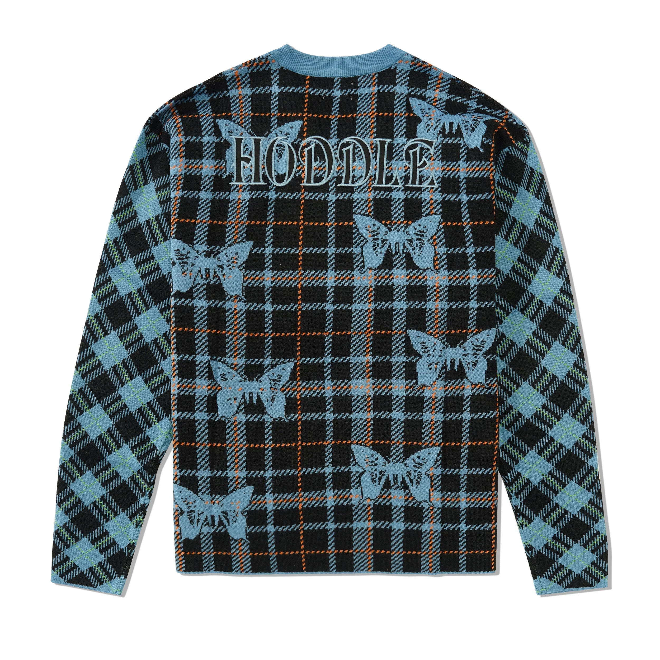 Butterfly Plaid Knit, Blue / Black - Image 3