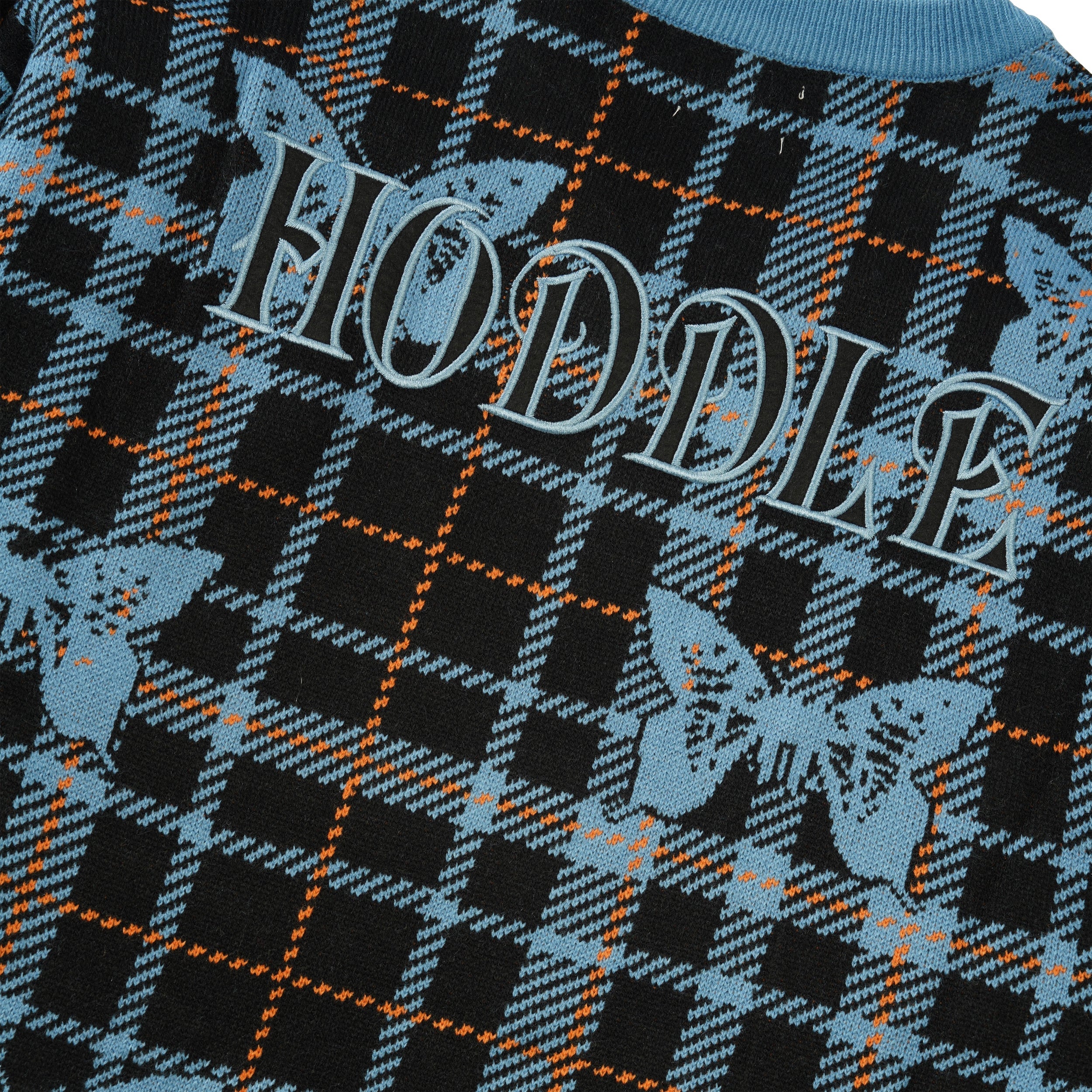 Butterfly Plaid Knit, Blue / Black - Image 4