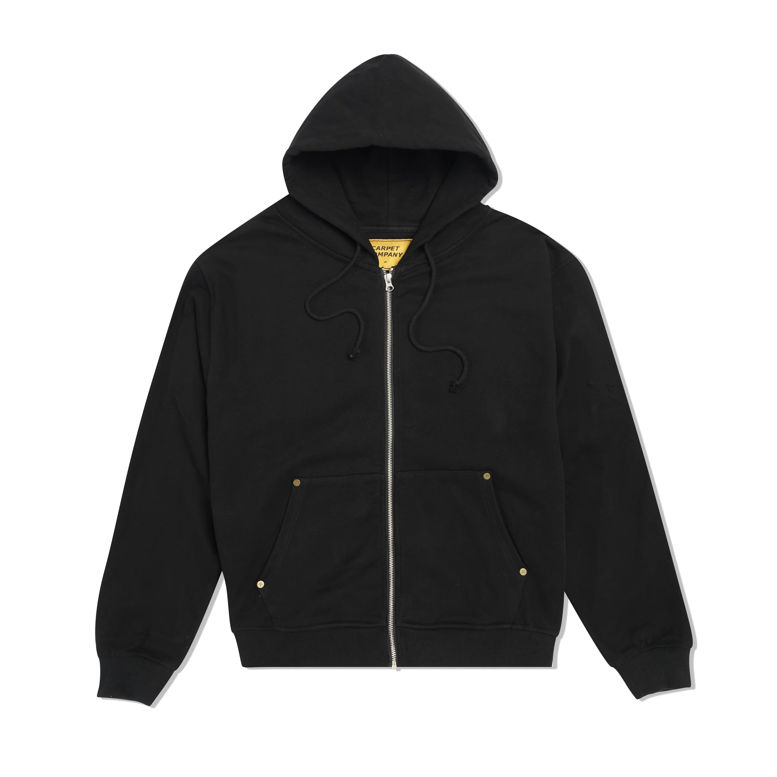 C-Star Embossed Zip-Thru Pullover Hood, Black