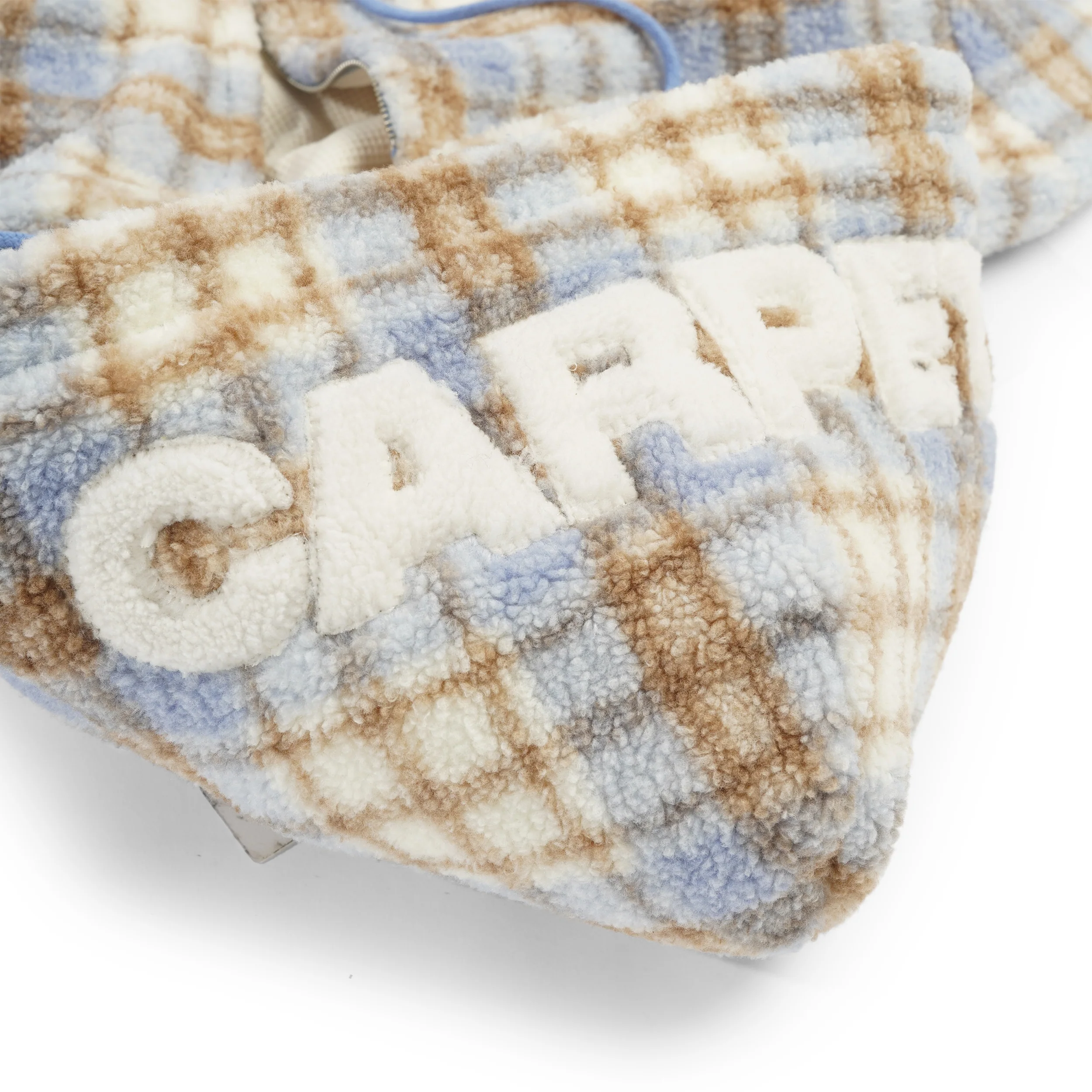Plaid Fleece Jacket, Baby Blue - Image 3