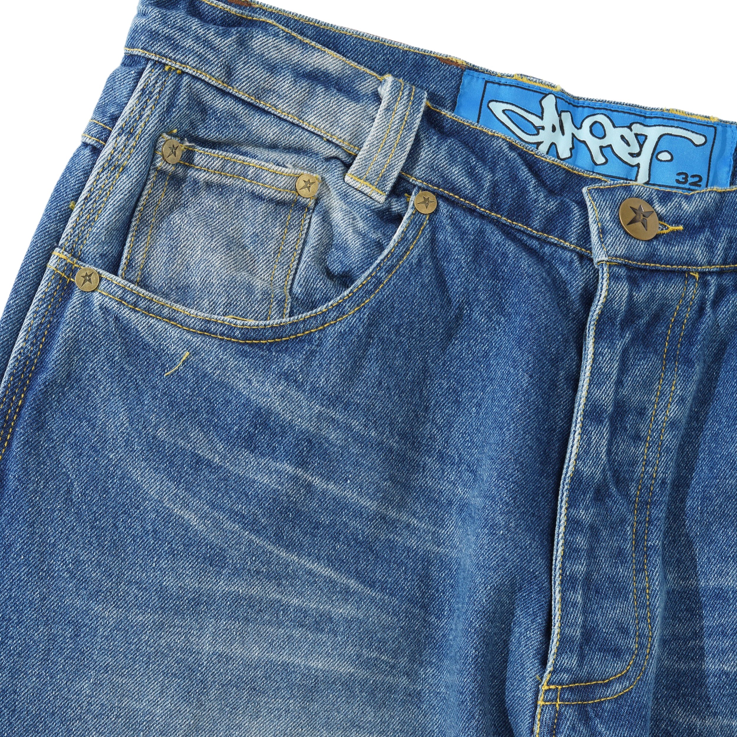 C-Star Stitch Denim Jeans, Fade Blue - Image 3