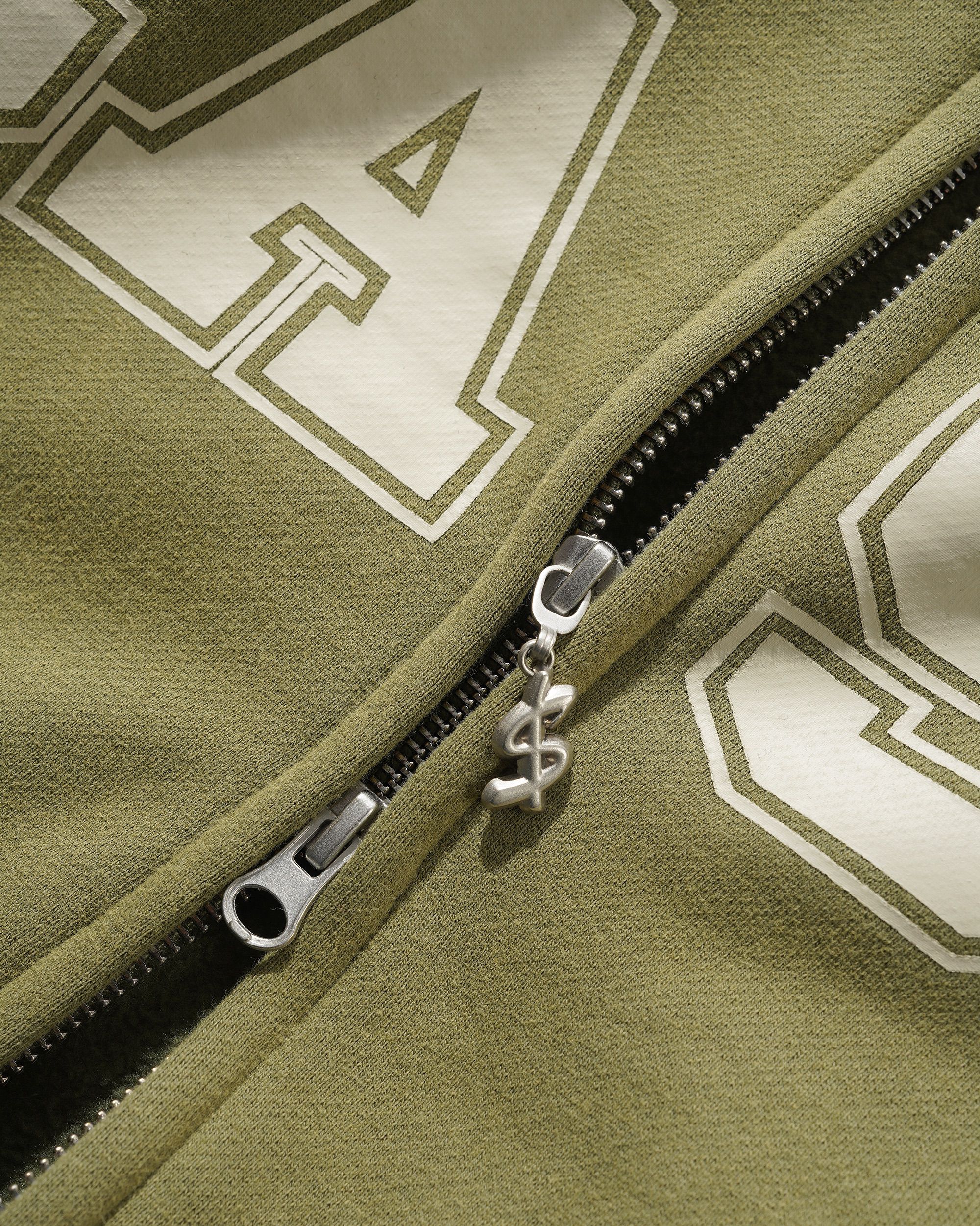 Campus Zip-Thru Hood, Washed Olive - Image 2