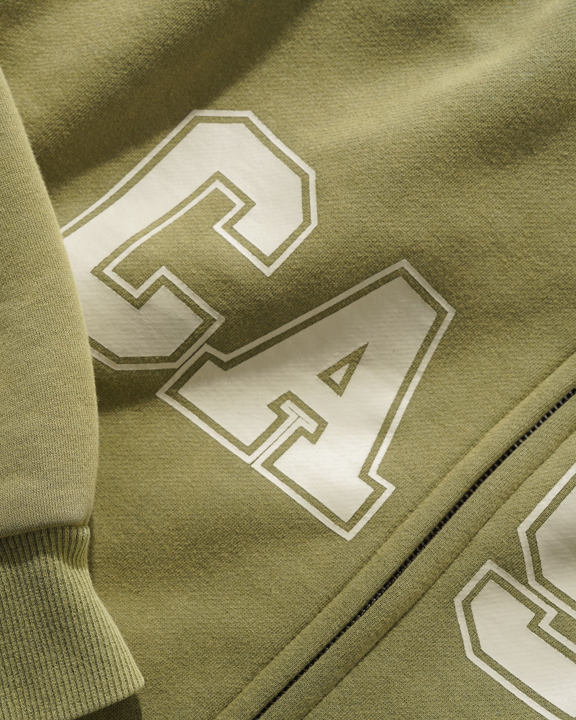 Campus Zip-Thru Hood, Washed Olive - Image 3
