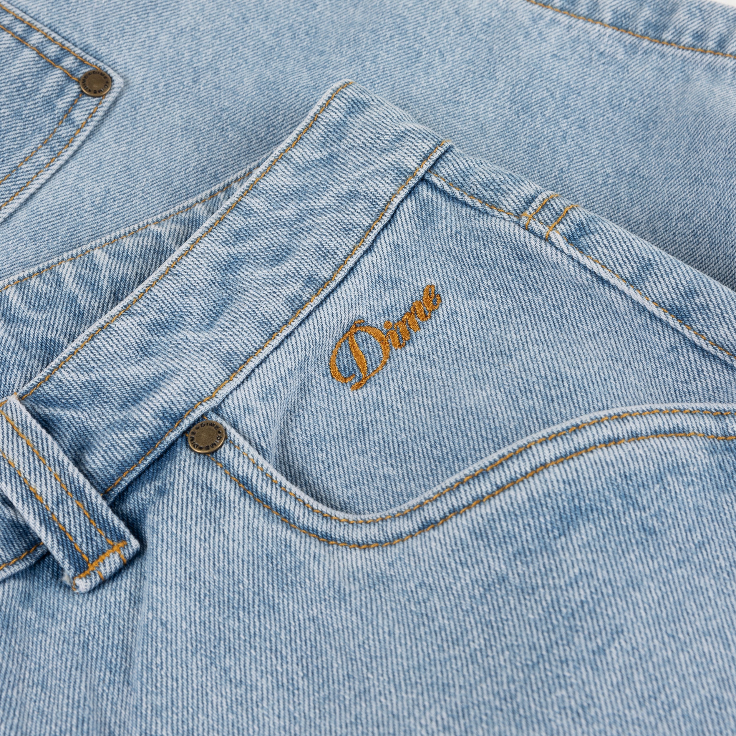 Carpenter Denim Shorts, Blue Washed - Image 2