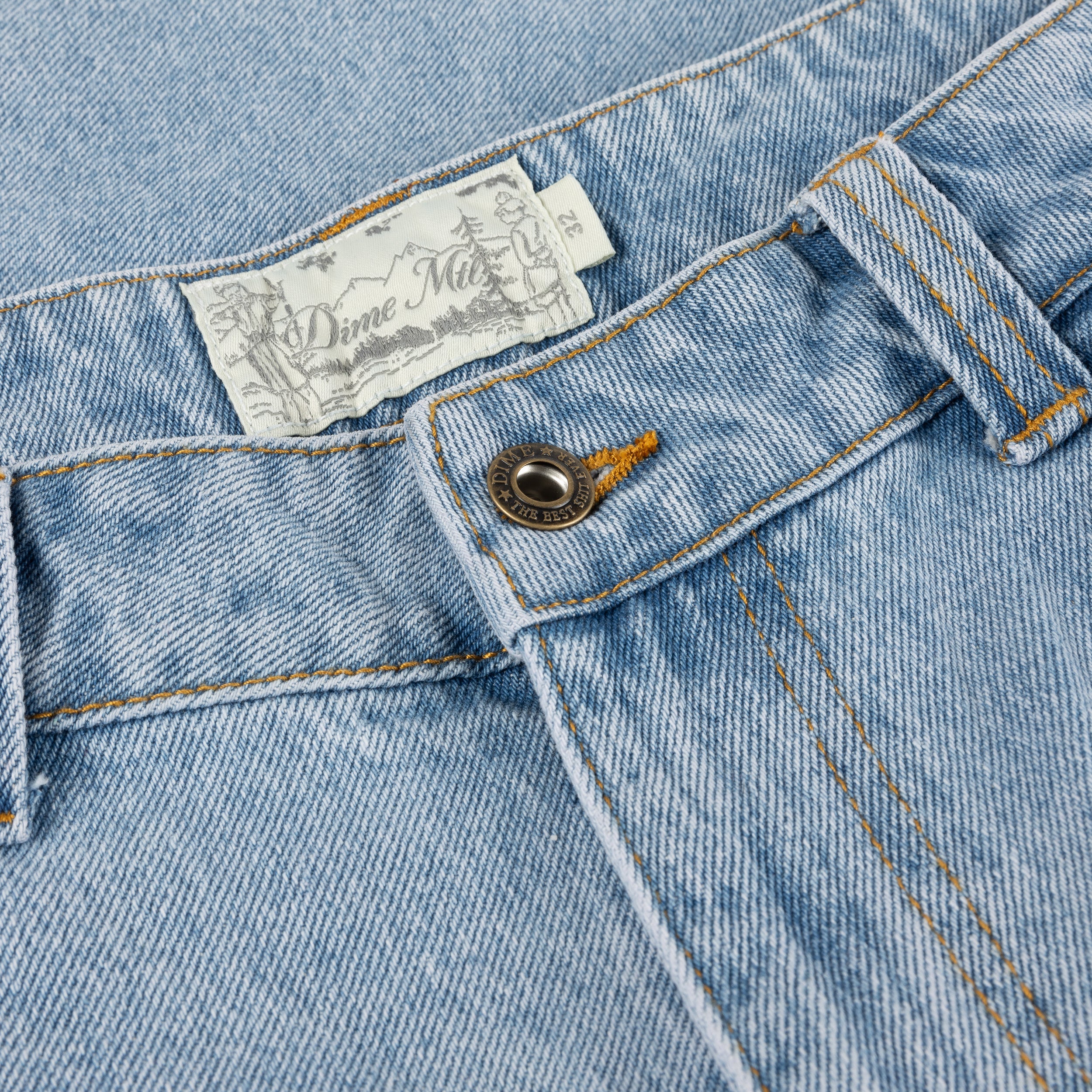 Carpenter Denim Shorts, Blue Washed - Image 3