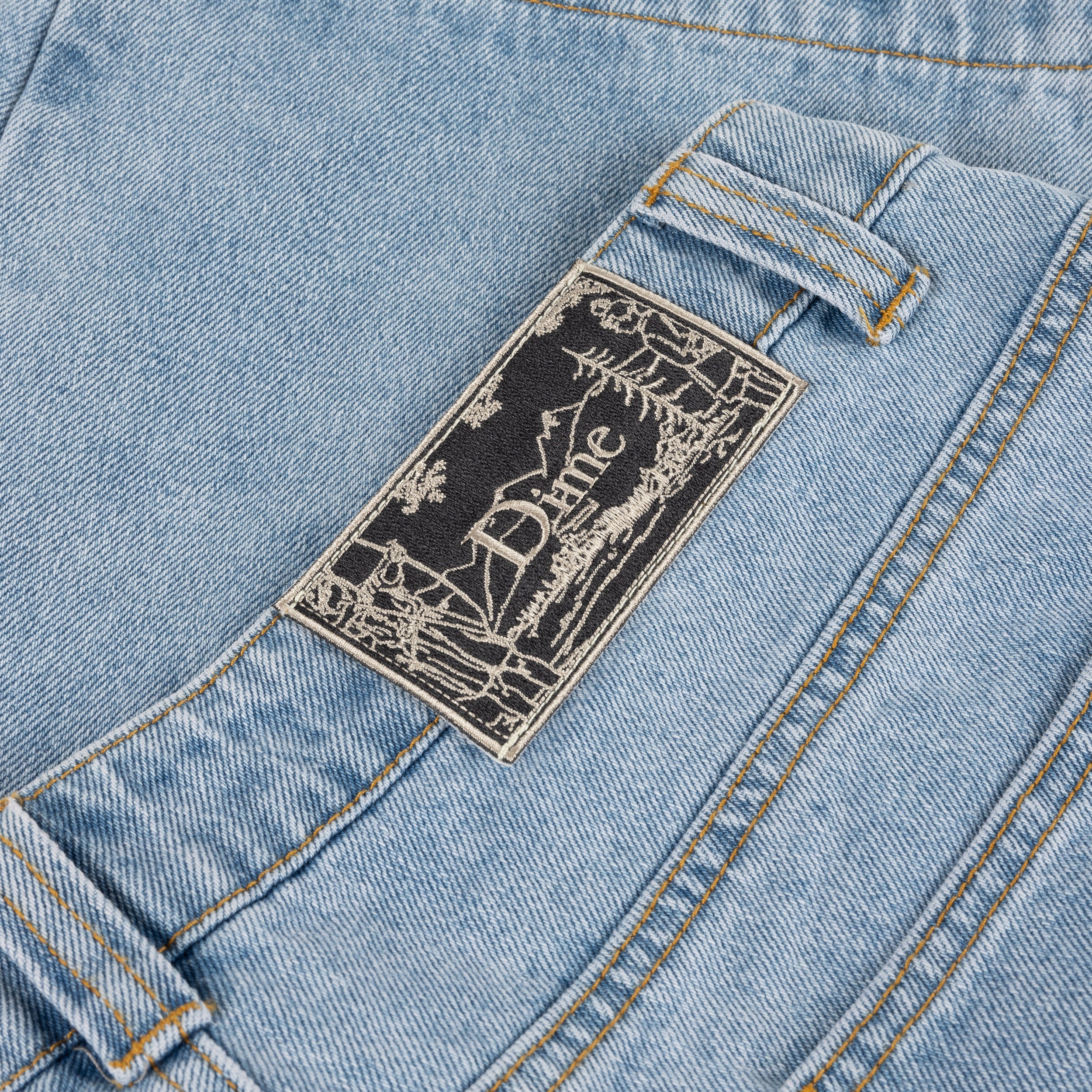 Carpenter Denim Shorts, Blue Washed - Image 5