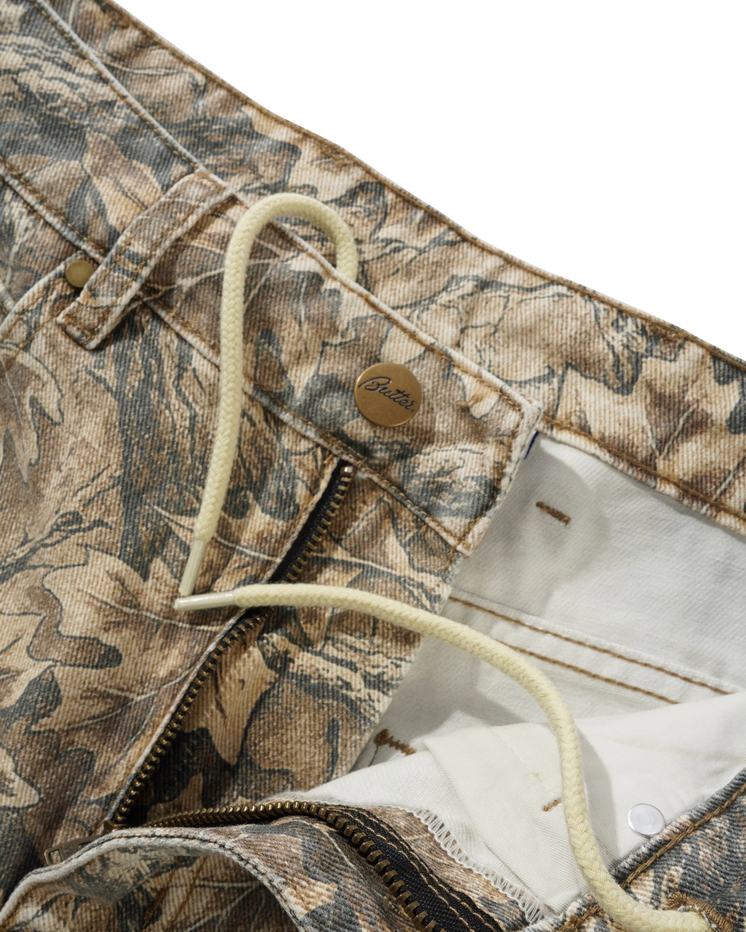 Carpenter Denim Shorts, Forest Camo - Image 5