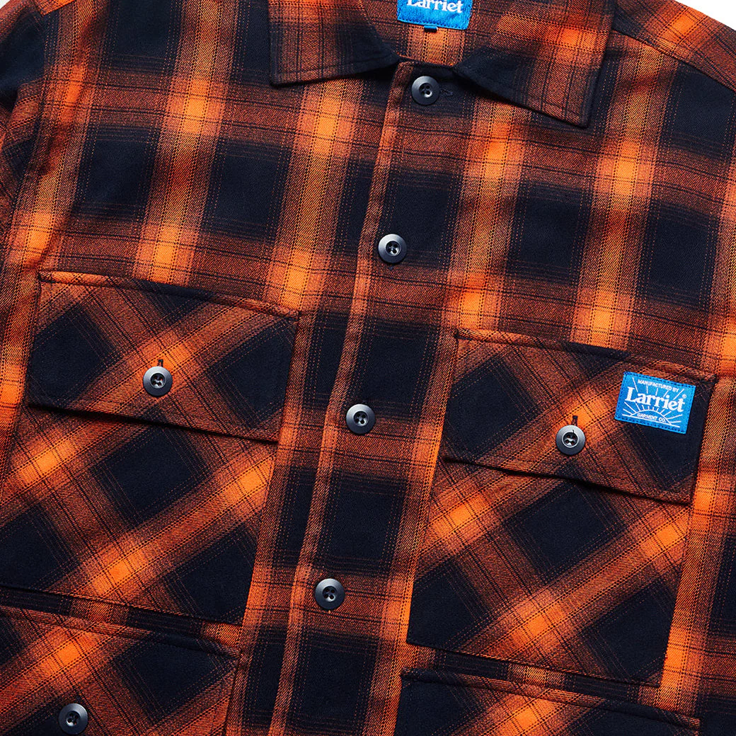 Check Fields Shirt, Navy Orange - Image 2