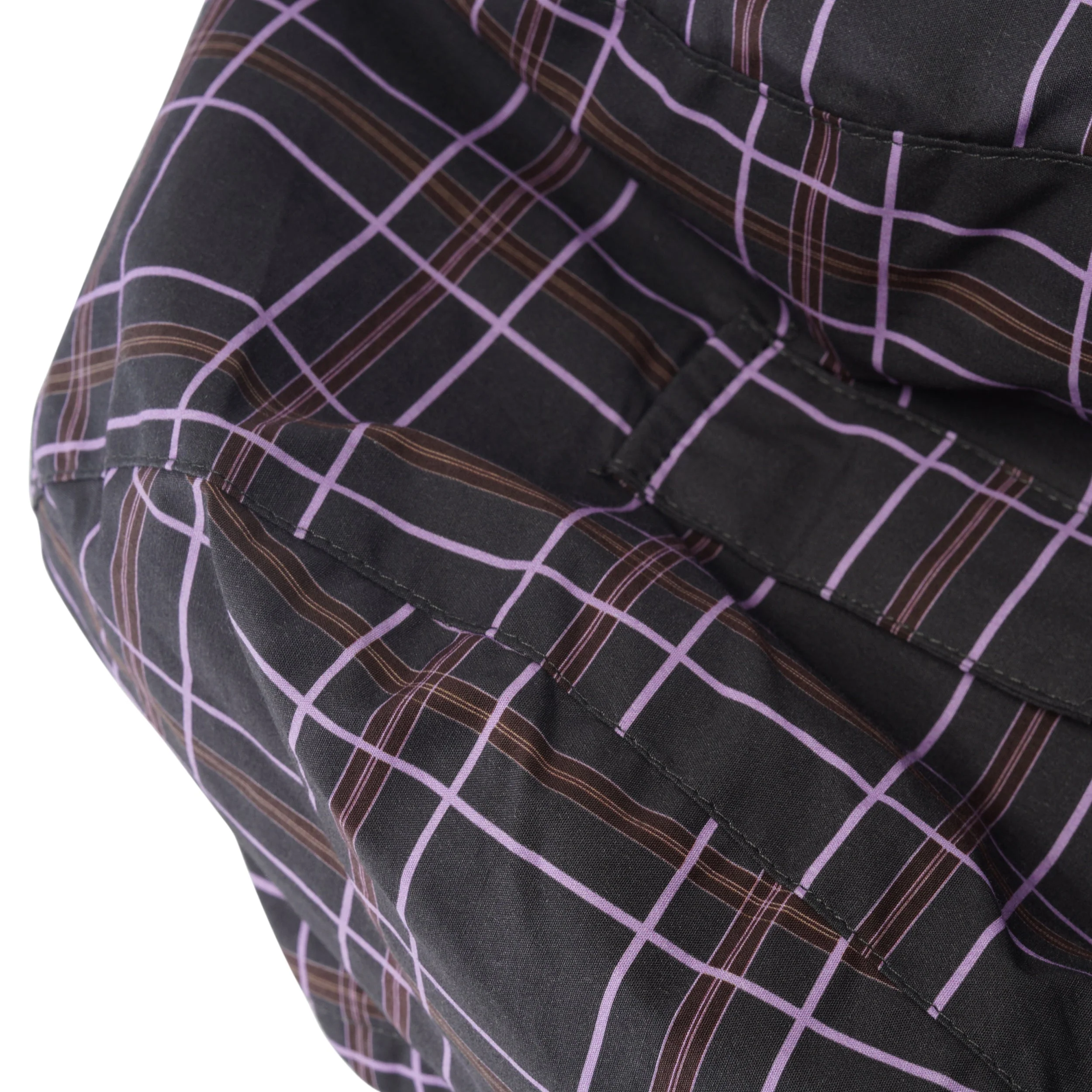 Checked Vondel Jacket, Charcoal / Viola - Image 5