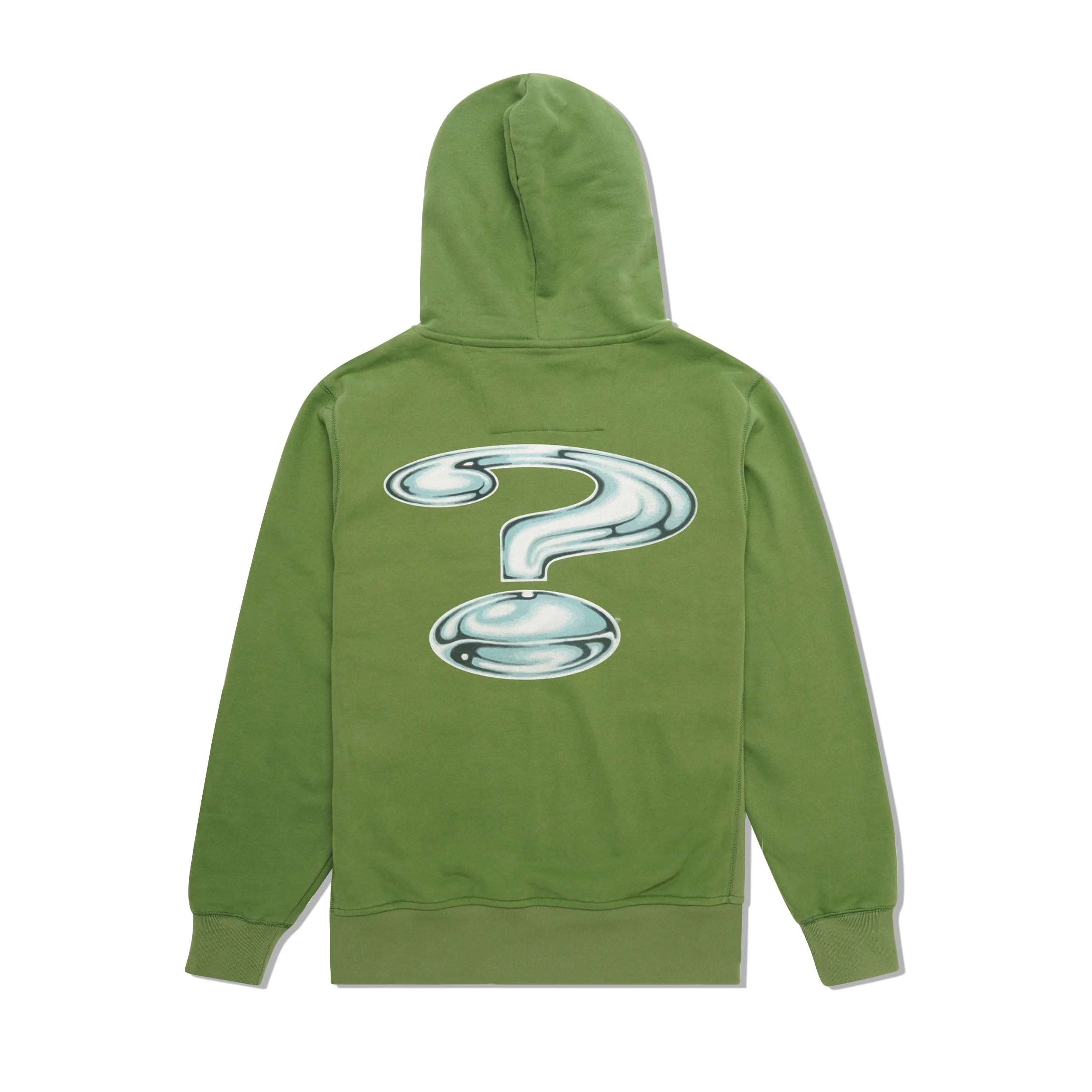 Chrome Zip Up Hood, Green - Image 2