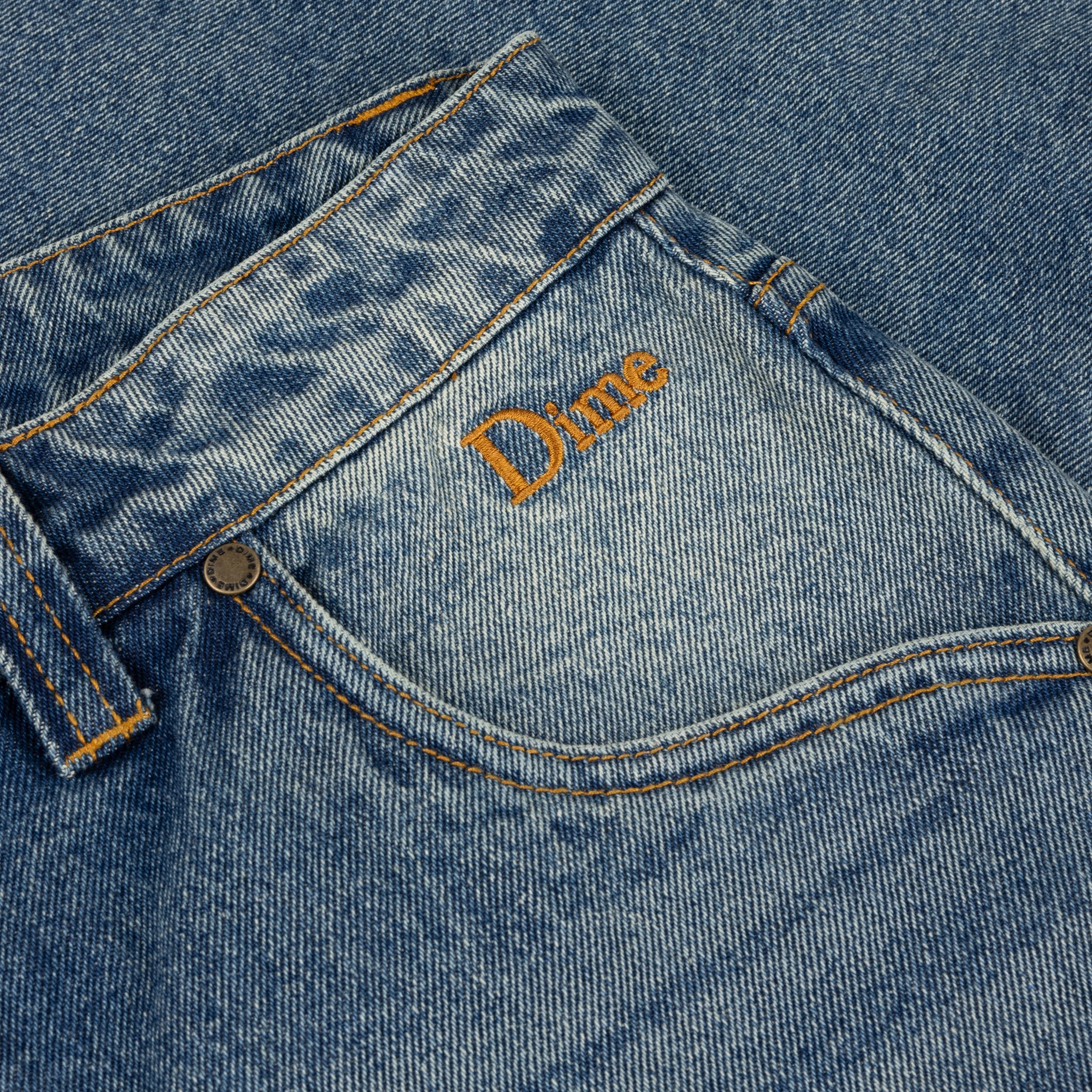 Classic Baggy Denim Jeans, Sandblasted Indigo - Image 2