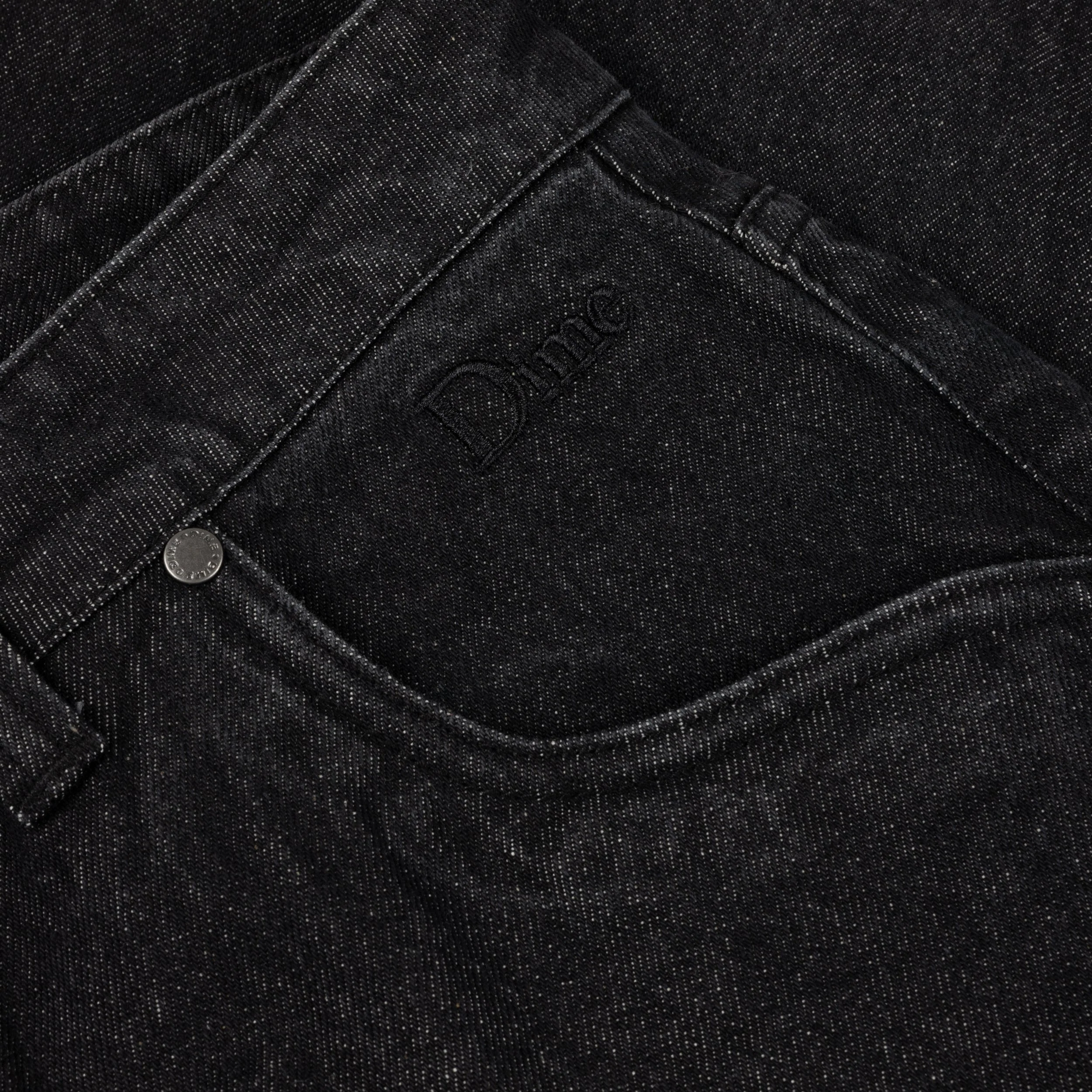 Classic Baggy Denim Pants, Black Washed - Image 2