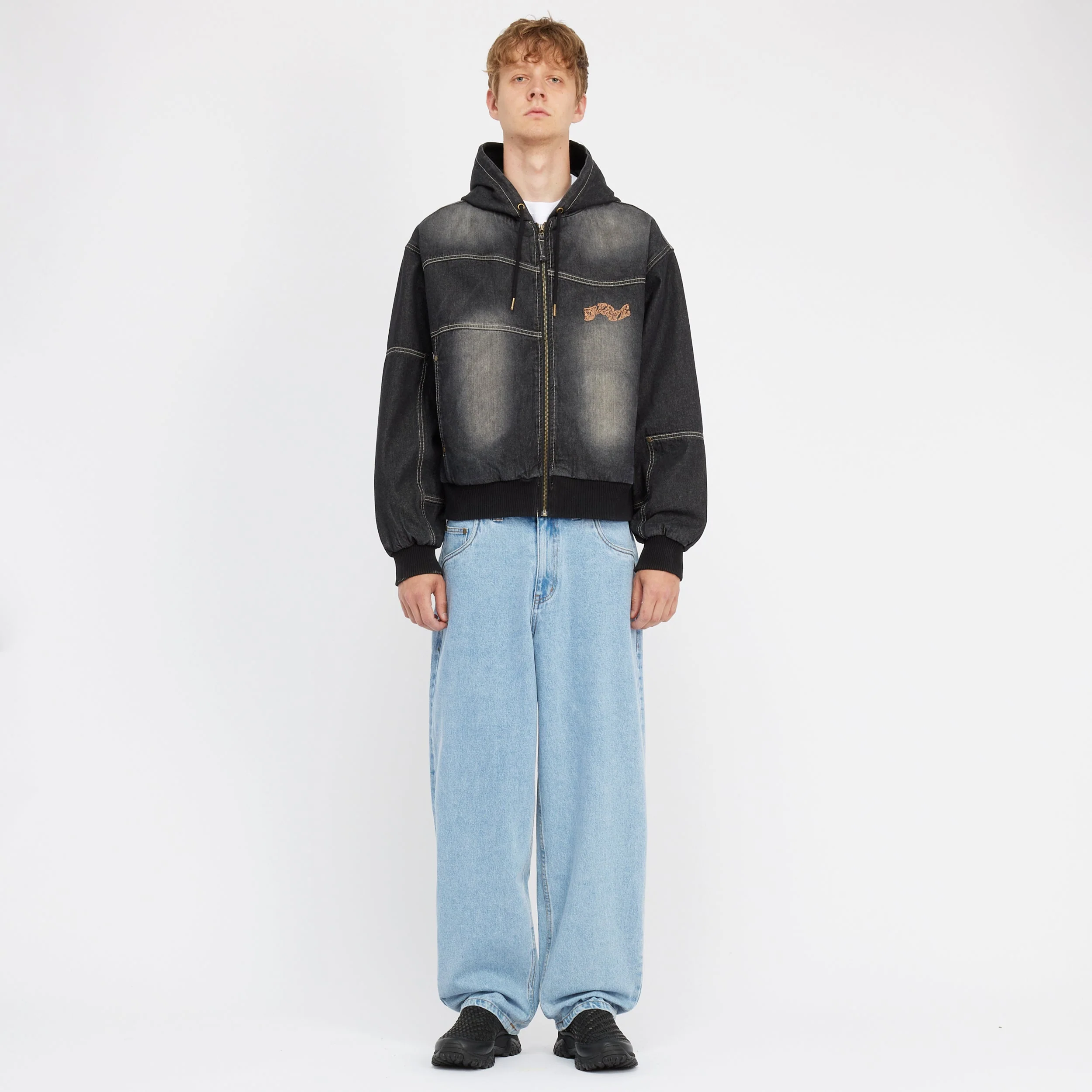 Classic Baggy Denim Pants, Blue Washed - Image 6