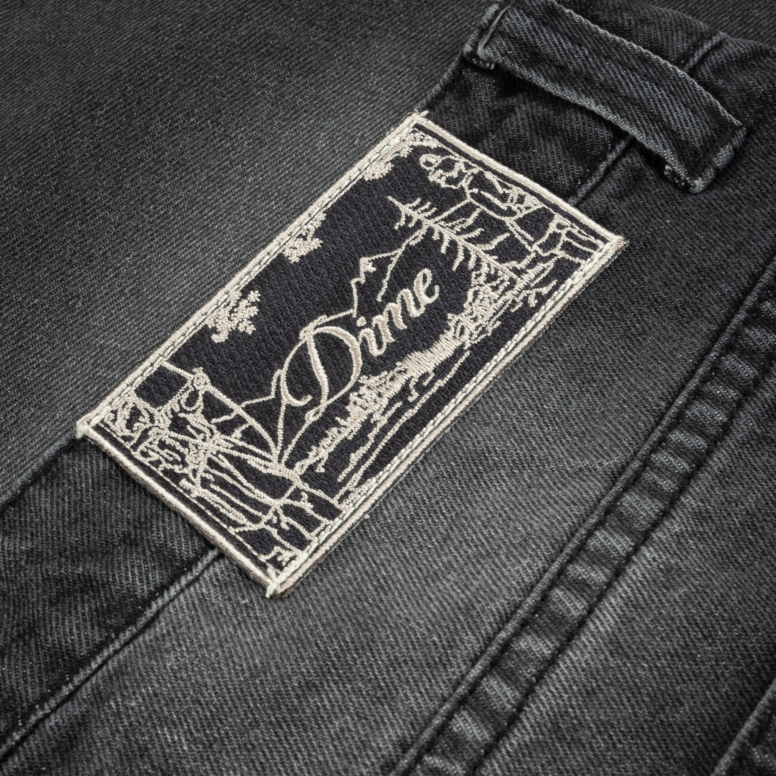Classic Baggy Denim Pants, Sandblasted Black - Image 5