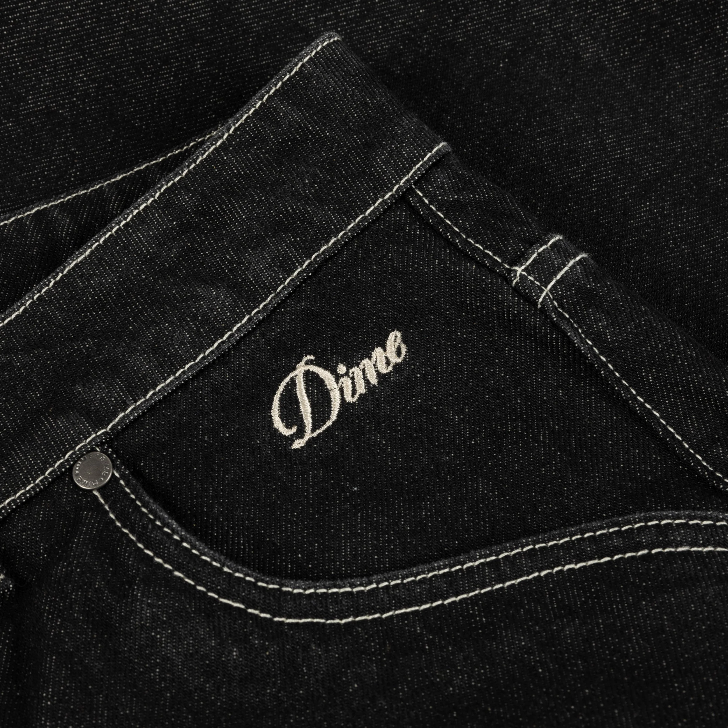 Classic Denim Shorts, Black Washed - Image 2
