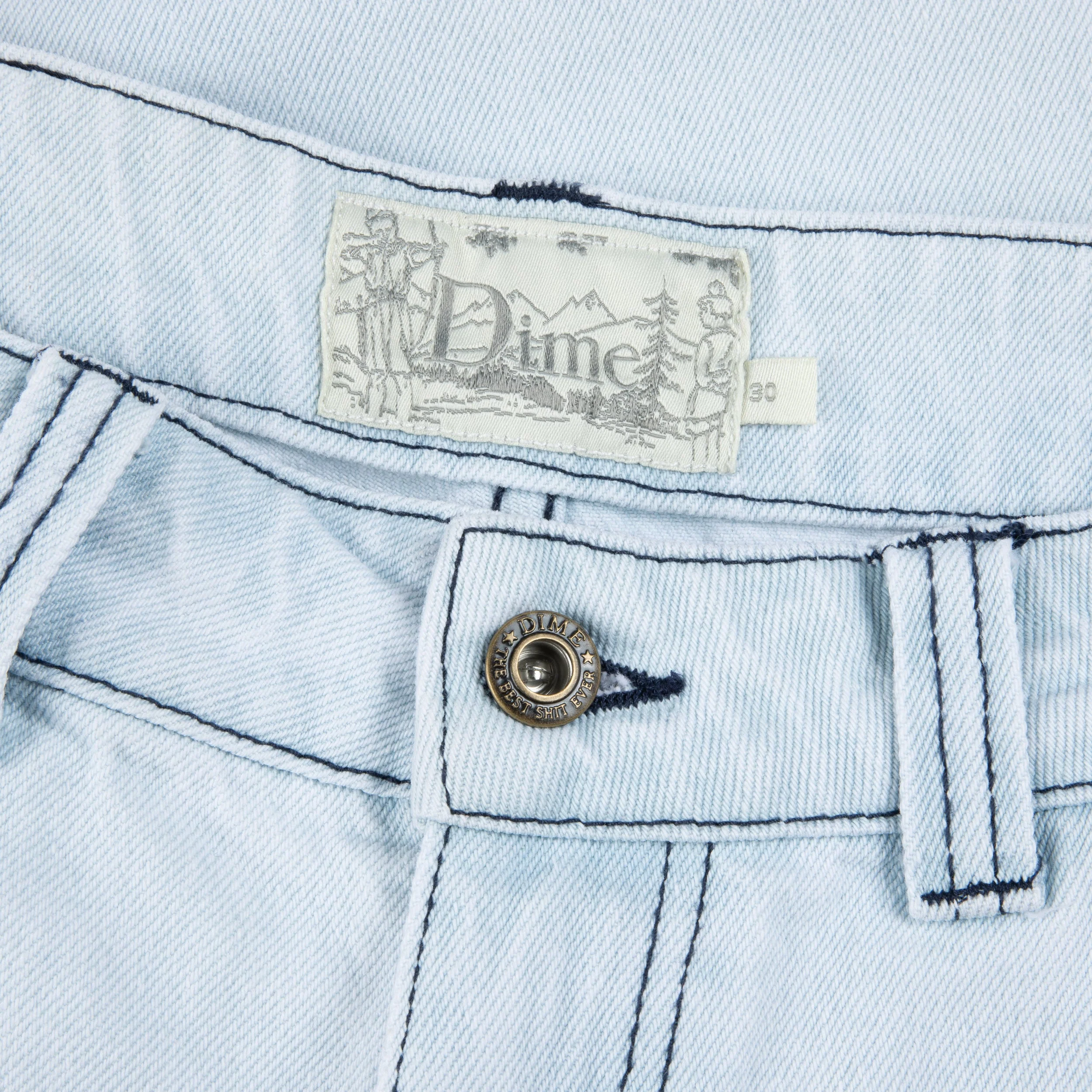 Classic Denim Shorts, Faded Blue - Image 4