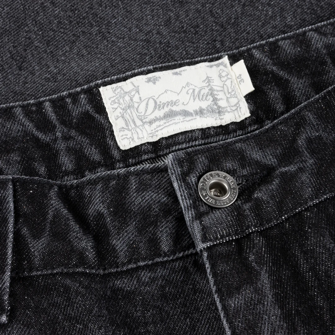 Classic Denim Shorts, Sandblasted Black - Image 2