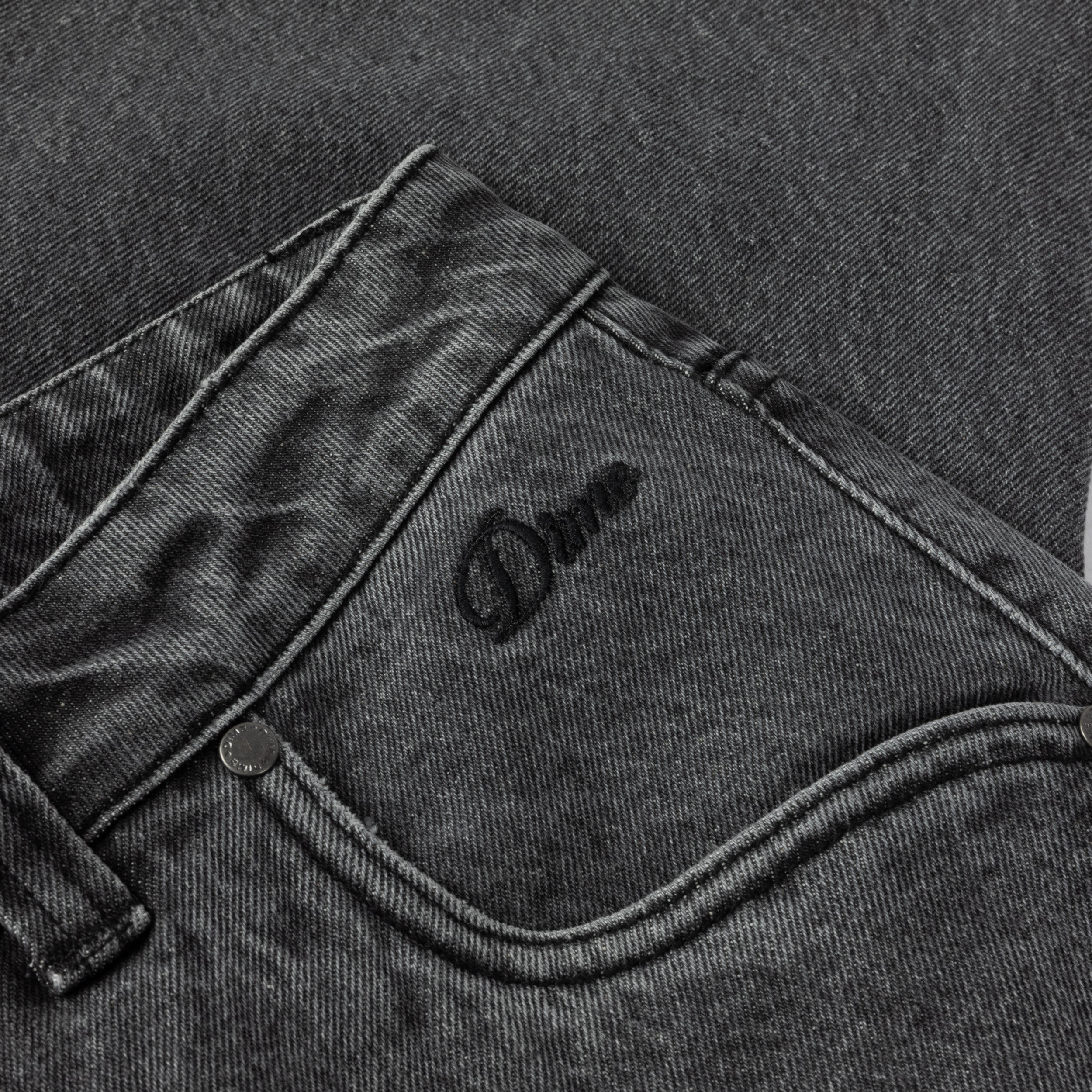 Classic Relaxed Denim Pants, Faded Black. - Image 2