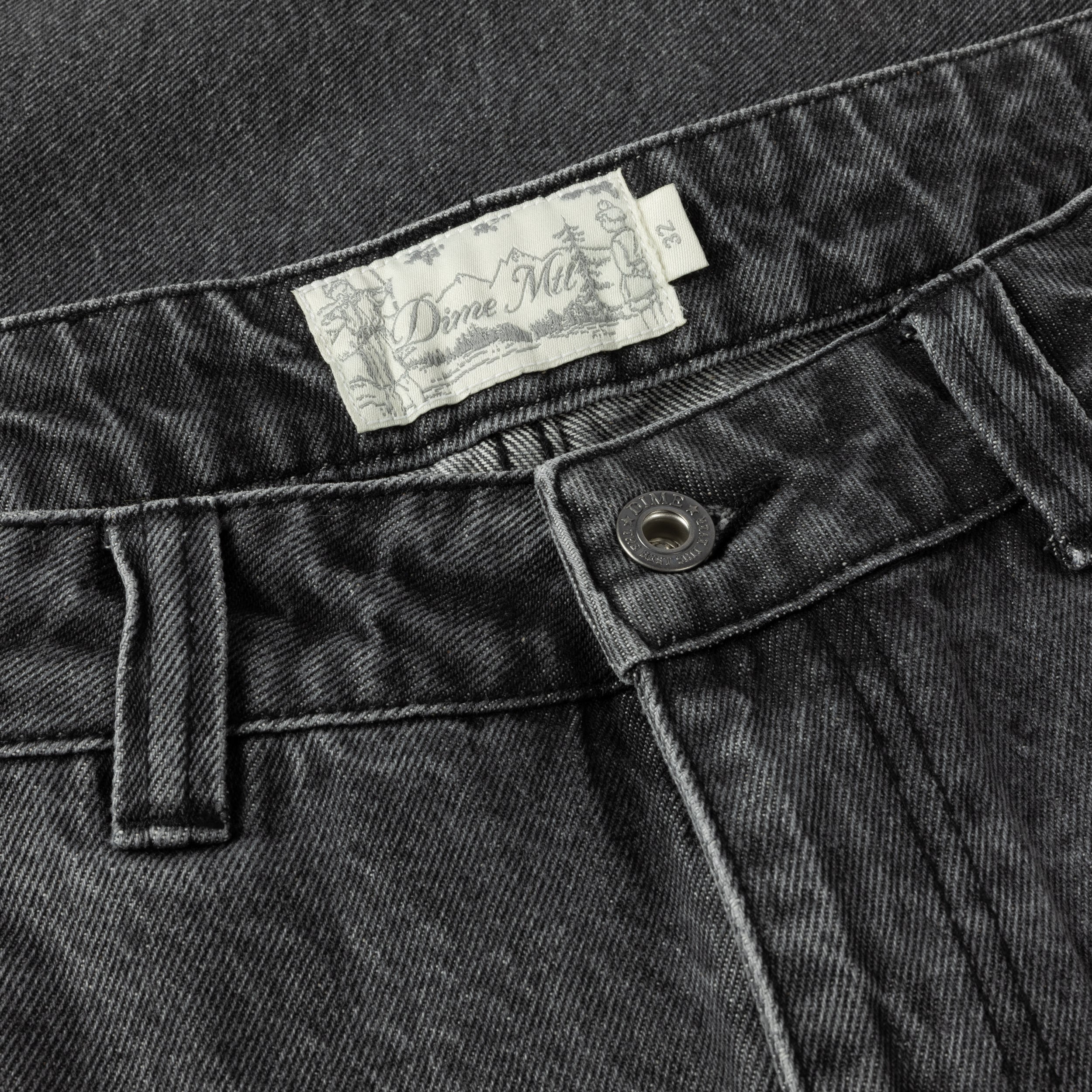 Classic Relaxed Denim Pants, Faded Black. - Image 3