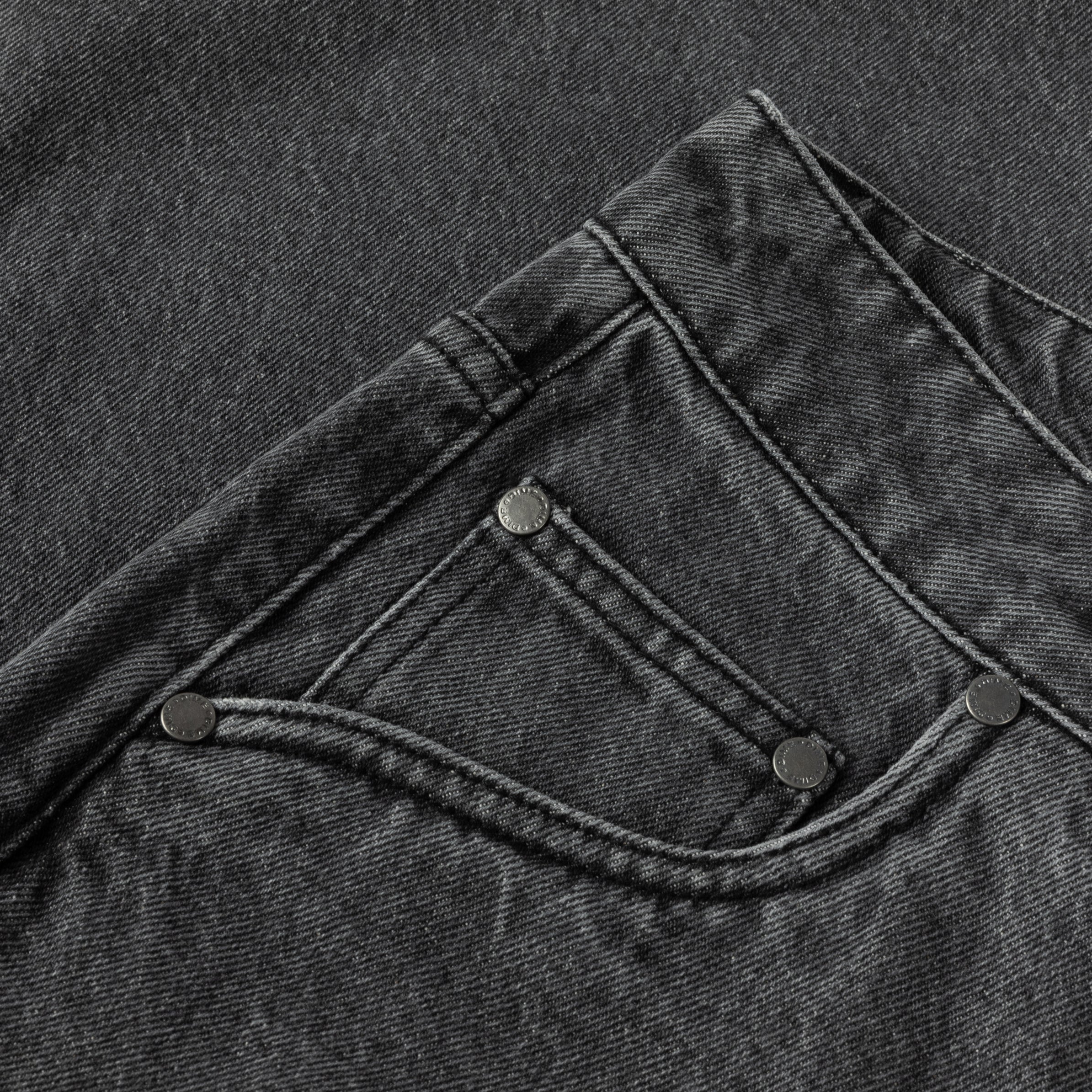 Classic Relaxed Denim Pants, Faded Black. - Image 4