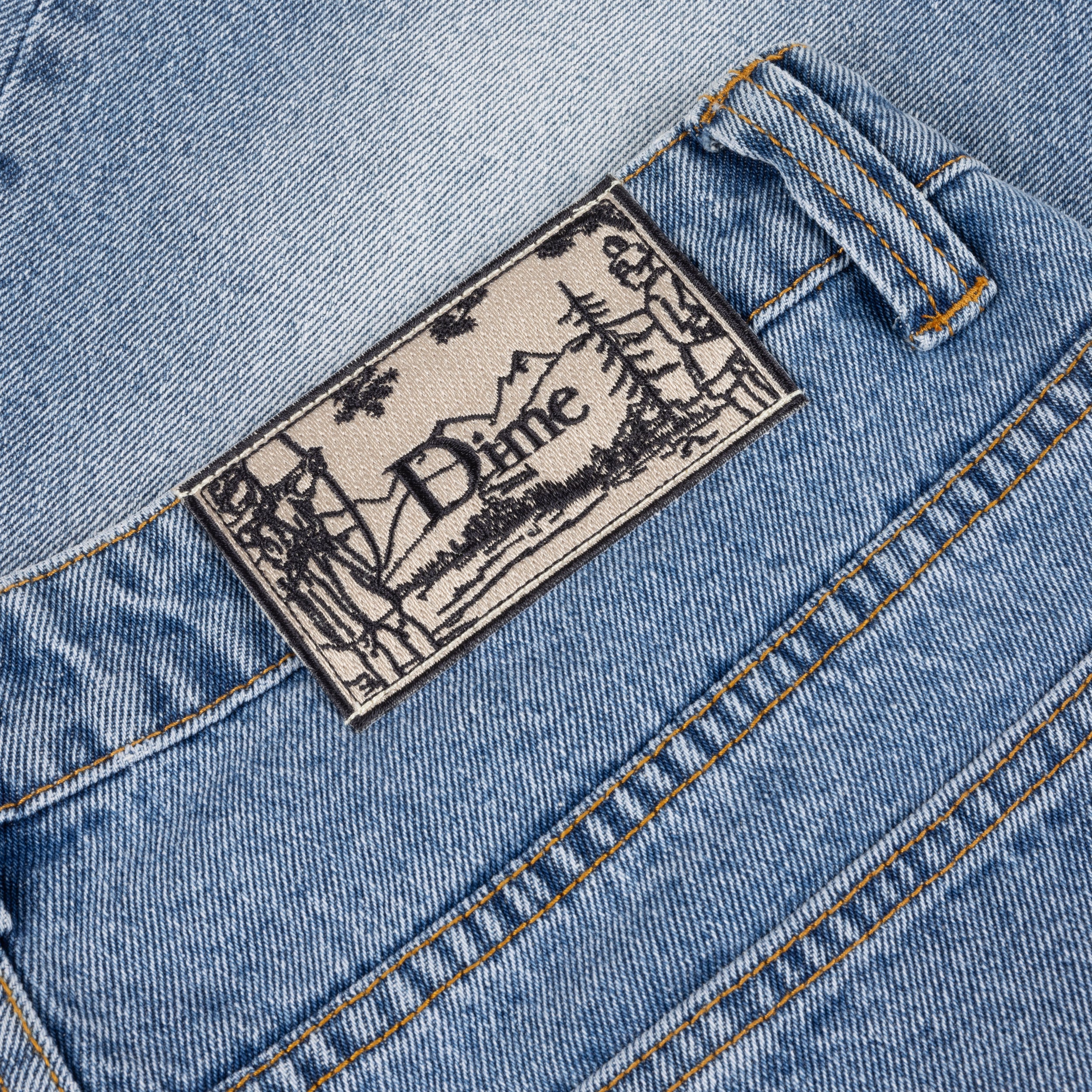 Classic Relaxed Denim Pants, Sandblasted Blue - Image 2