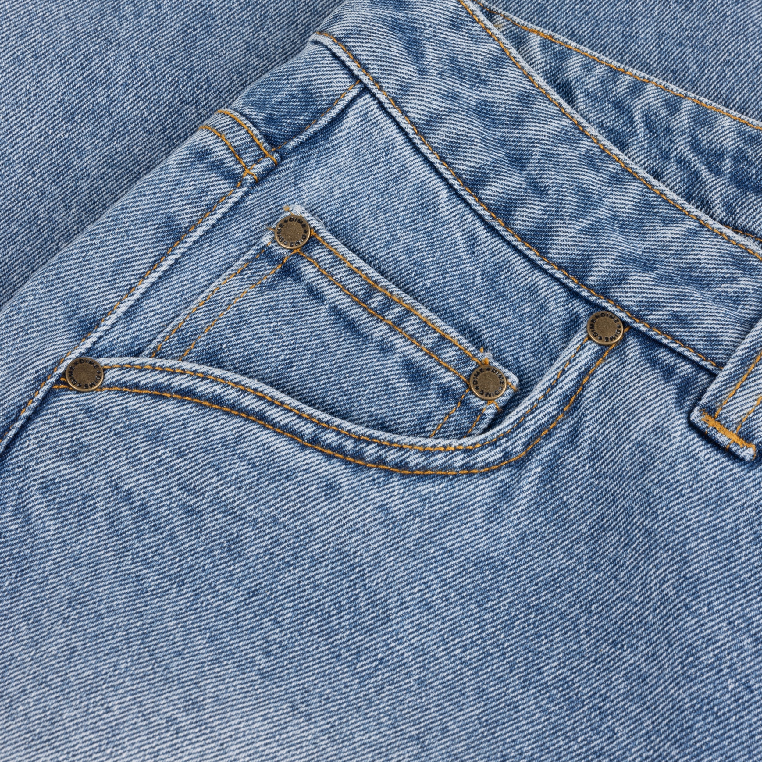 Classic Relaxed Denim Pants, Sandblasted Blue - Image 3