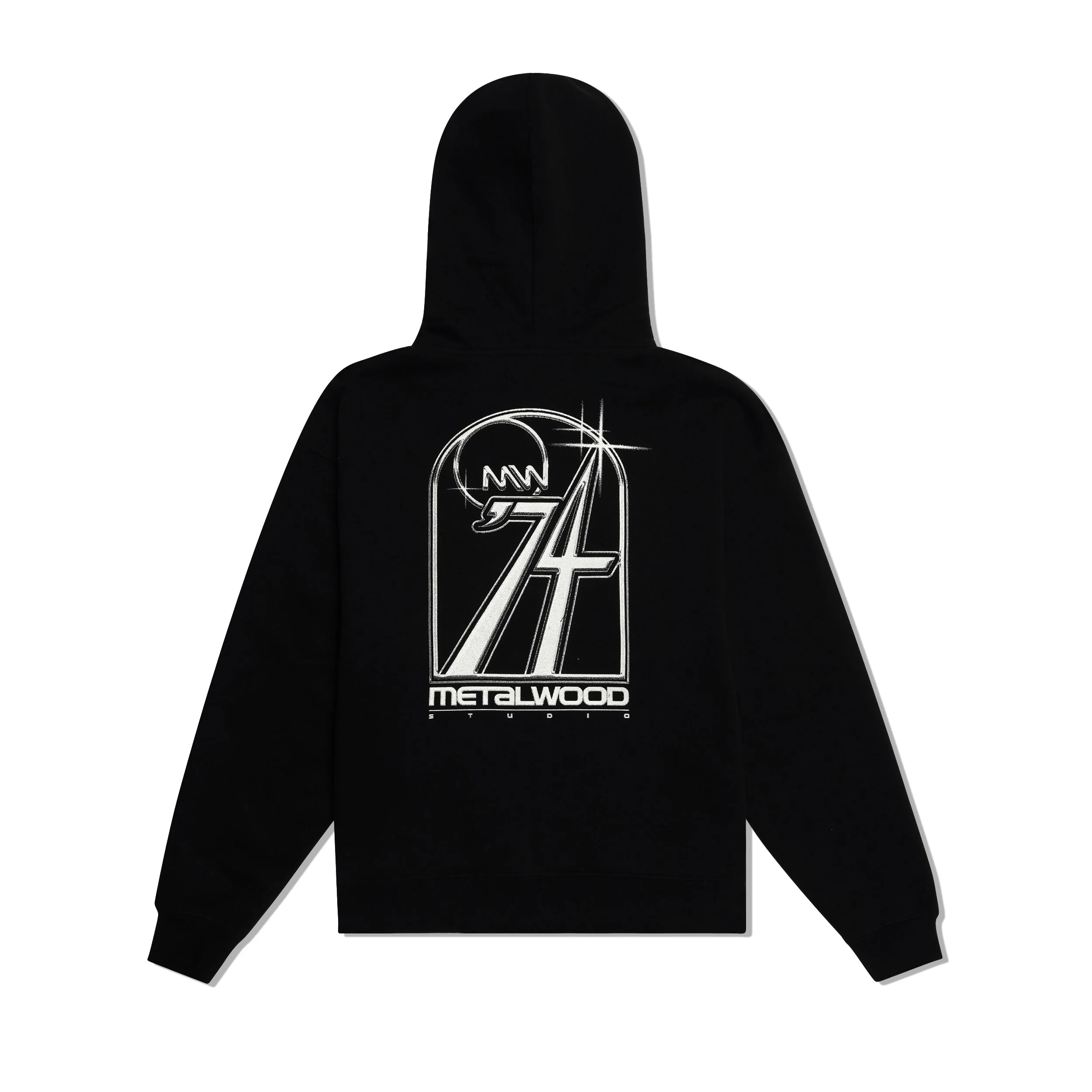 Club 74 Zip Up Hood, Black - Image 2