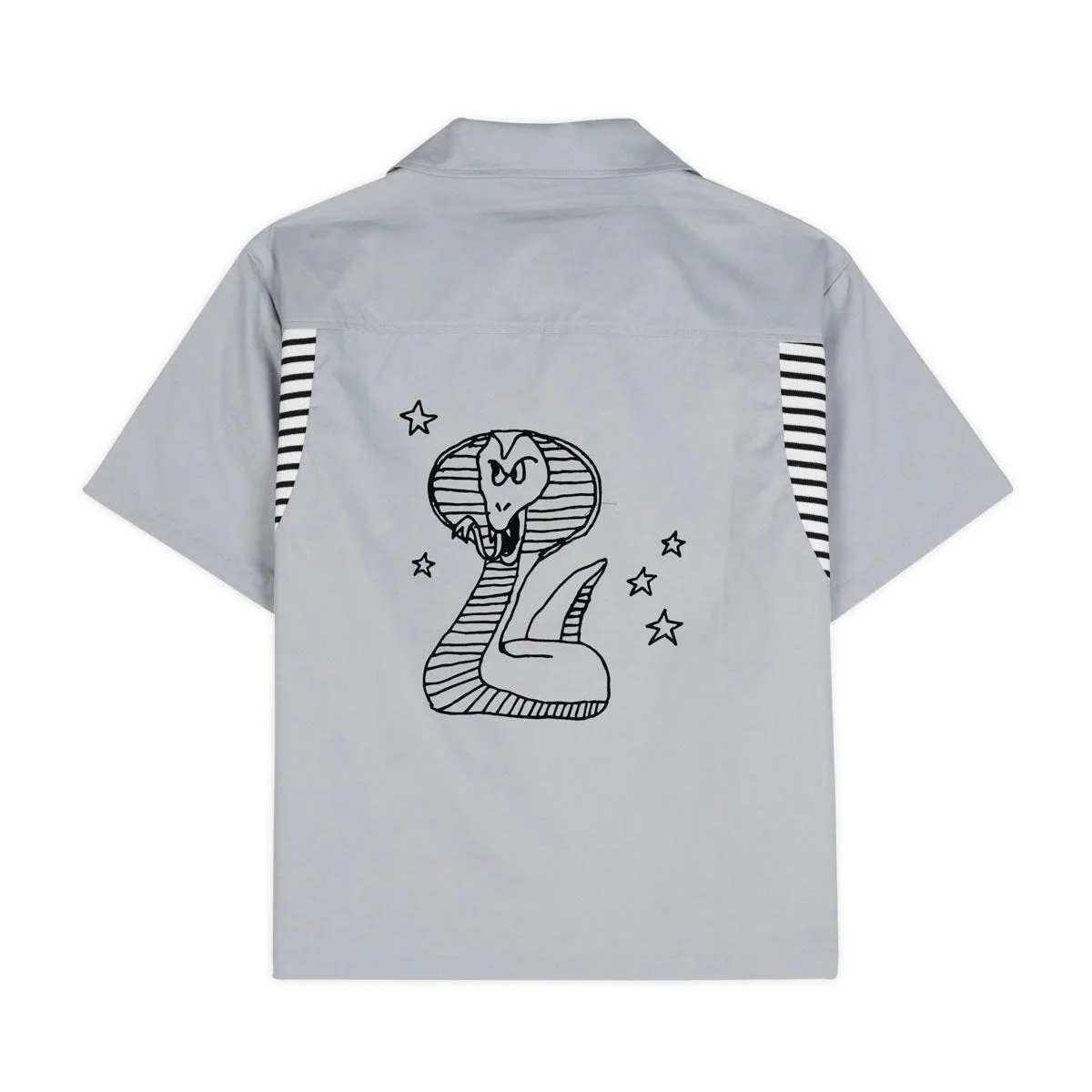 Cobra Flocked Bowling Shirt, Stone - Image 2