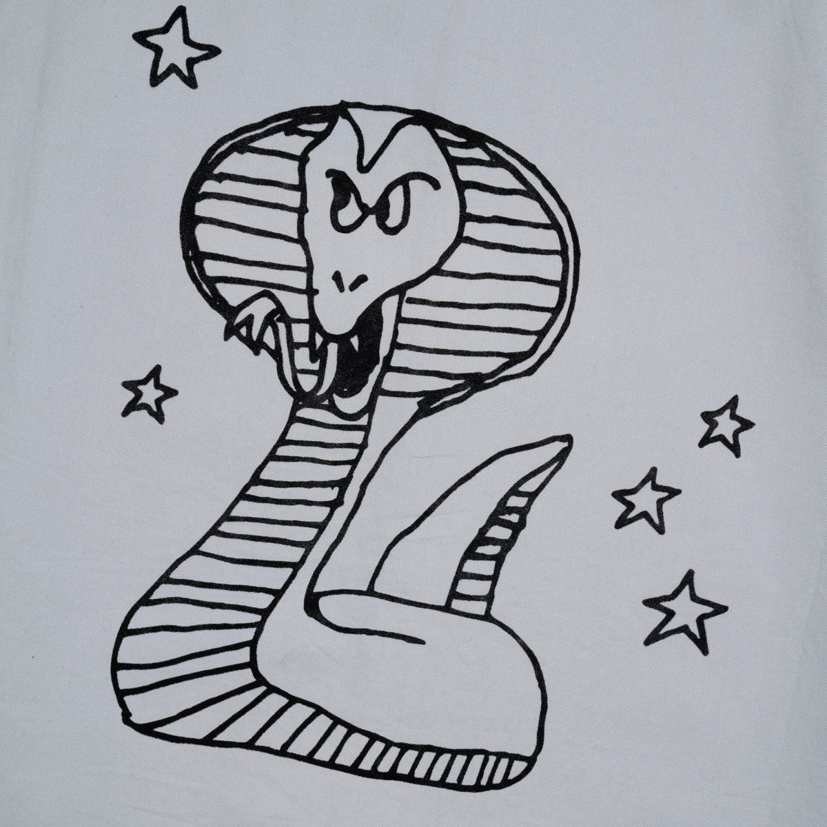Cobra Flocked Bowling Shirt, Stone - Image 3