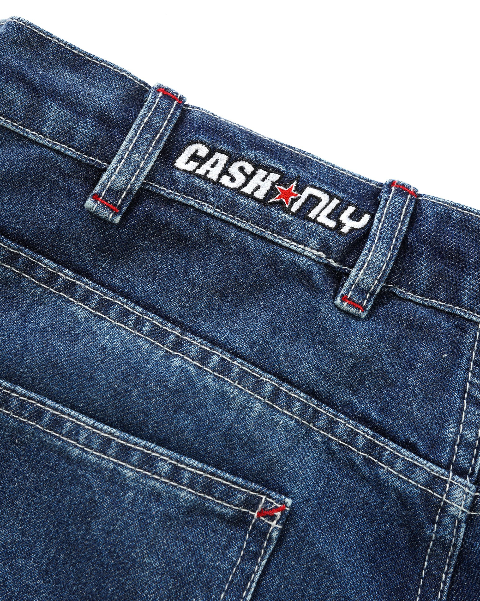 Company Denim Jeans, Distress Washed Slub Blue - Image 6