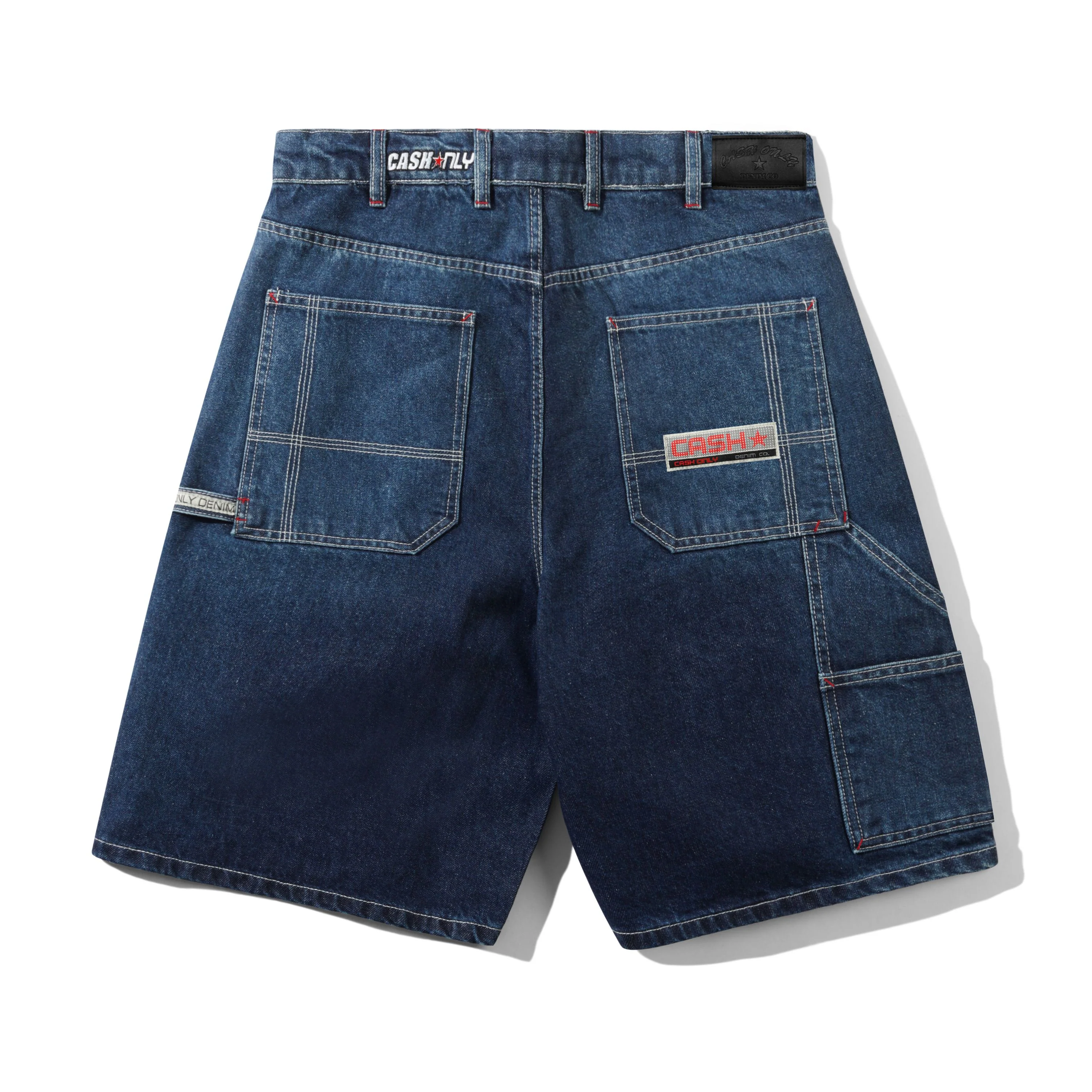 Company Denim Shorts, Distress Washed Slub Blue - Image 2