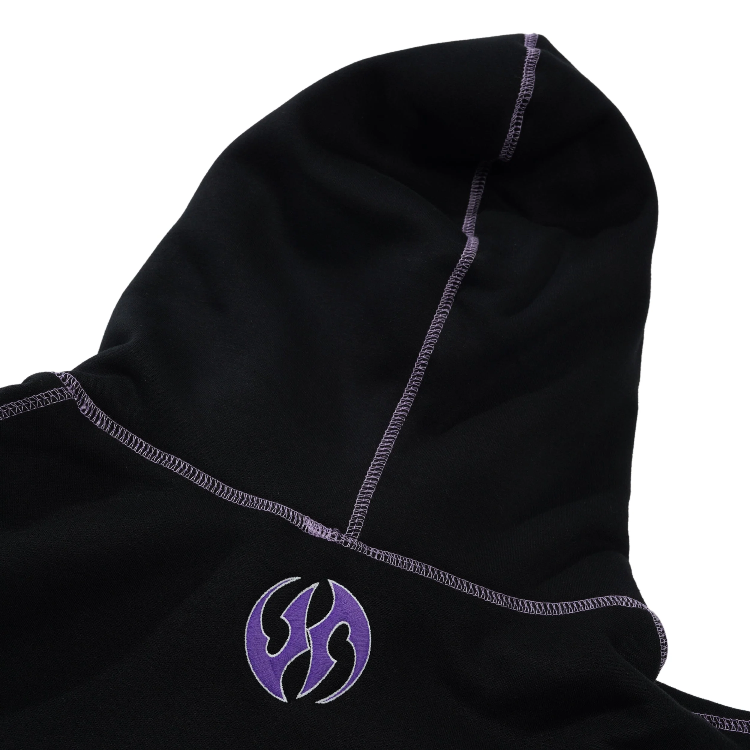 Contrast Fleece Pullover Tracktop, Black - Image 3